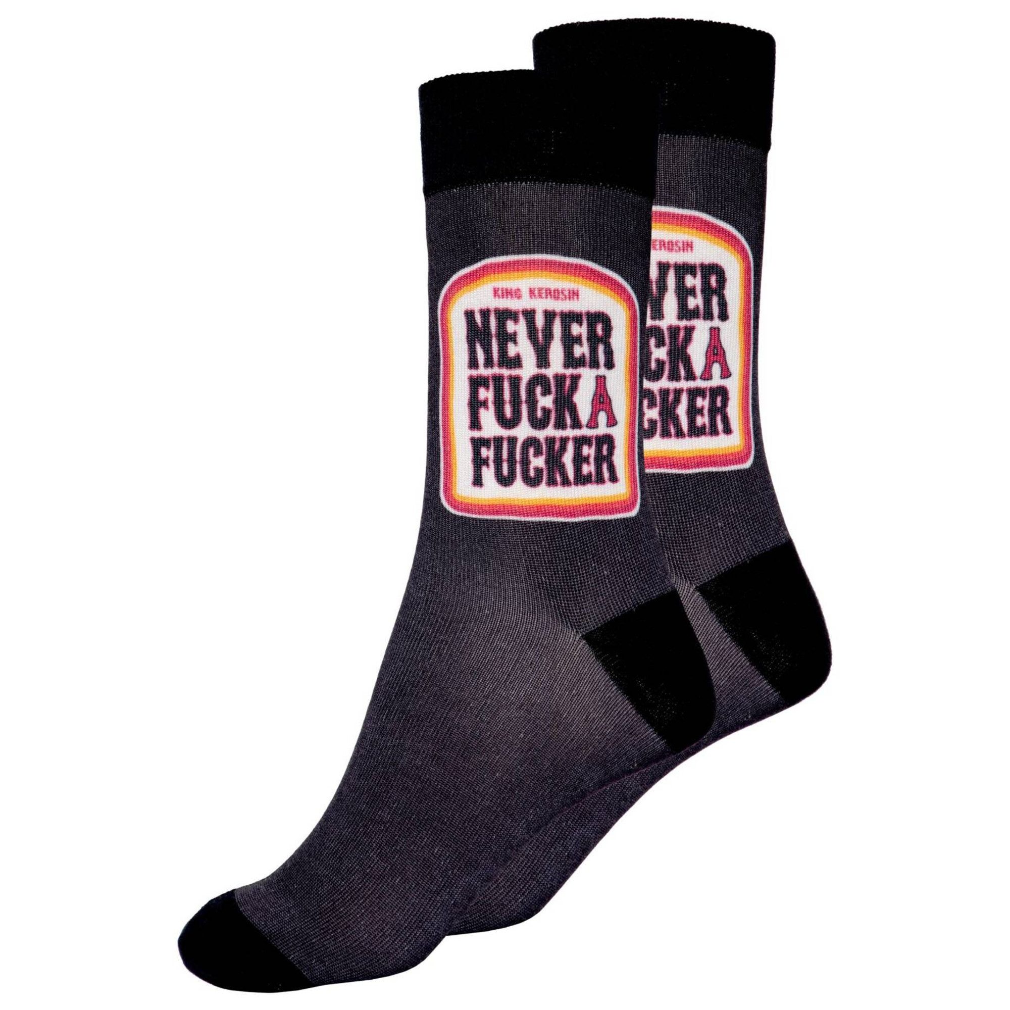 Freizeitsocken King Kerosin Herren Socken "Never Fuck a Fucker"