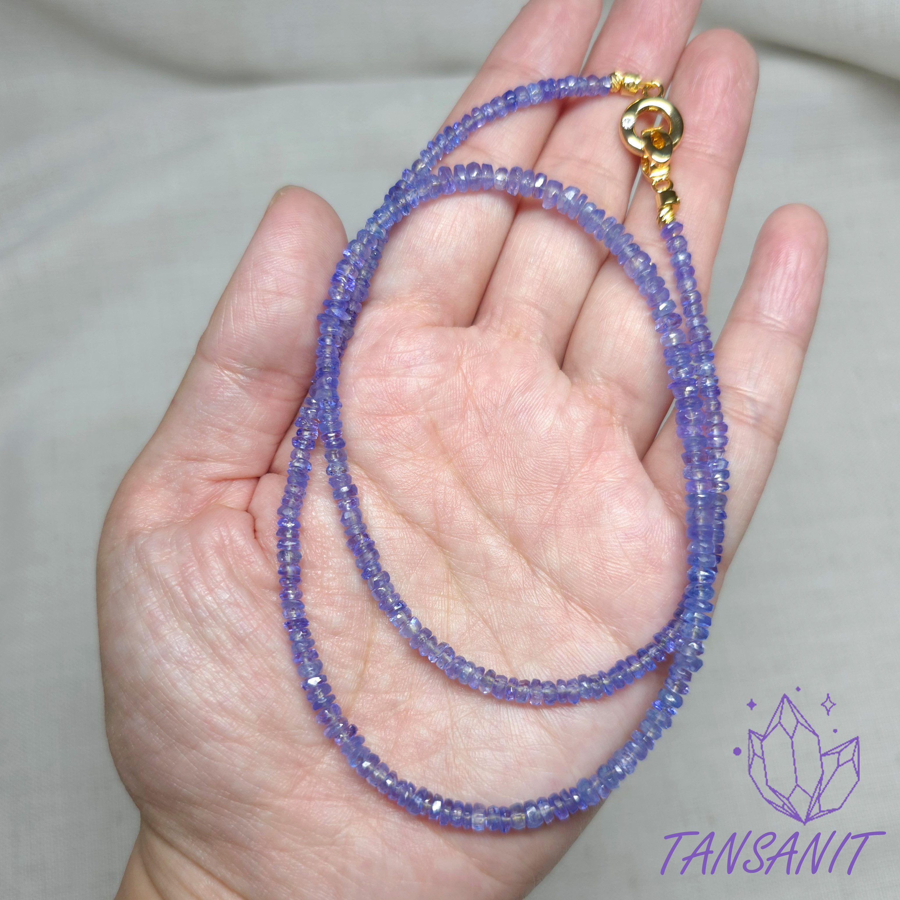 GOLDEN Perlenkette Tansanit Collier, ierliche Edelstein günstig online kaufen
