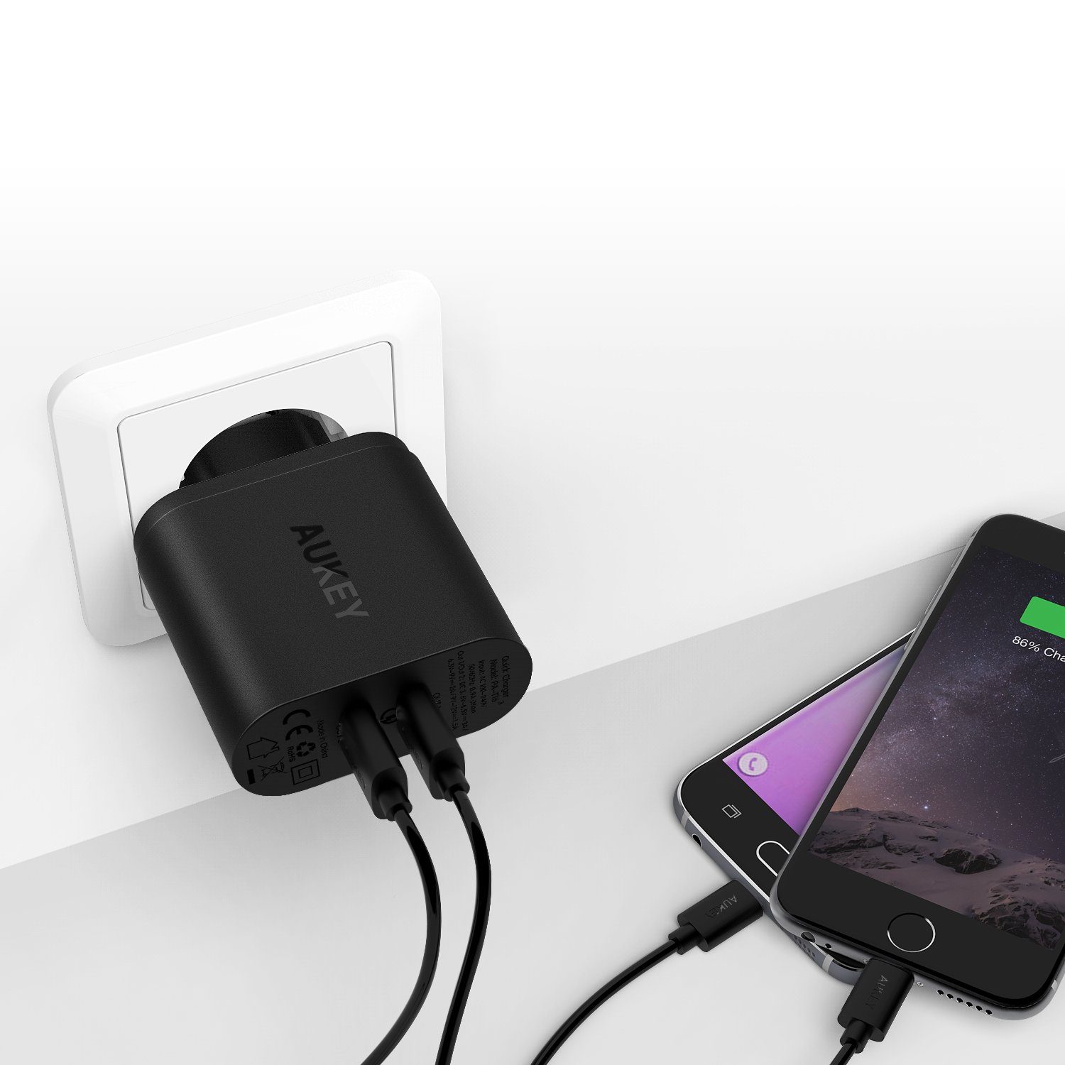AUKEY Ladestation (36 W, Quick Charge 3.0) Ladegerät)