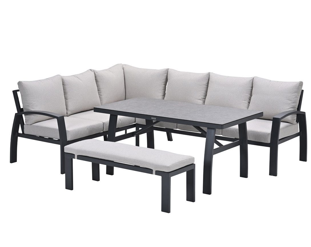 Garden Impressions Gartenlounge-Set Vasano 4-teilig, Premium Dining Ecklounge Set, Gartenmöbelset, (4-tlg)