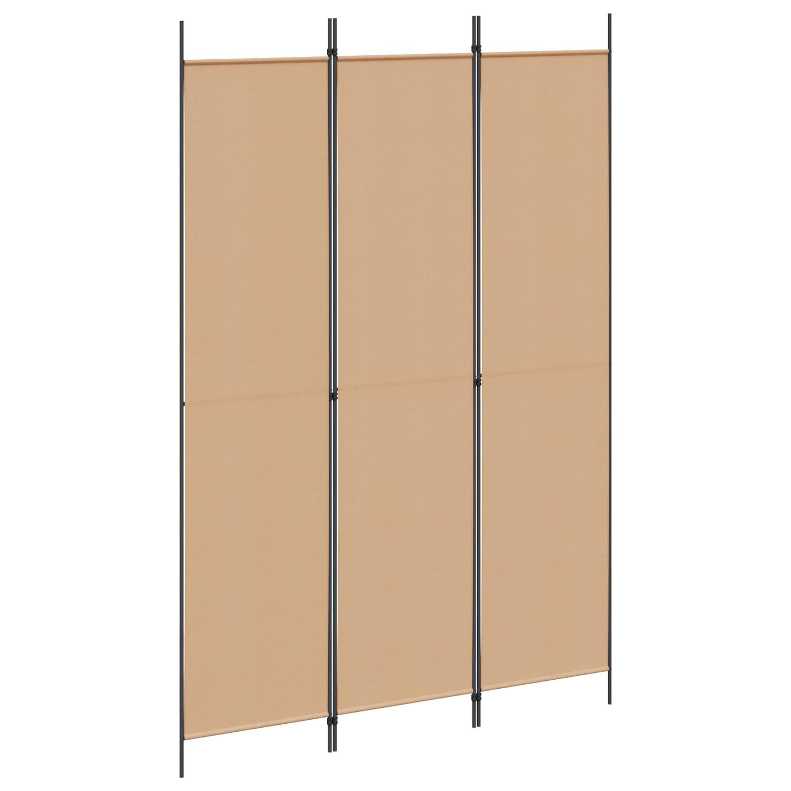 vidaXL Raumteiler 3-teiliger Raumteiler Beige 150 x 220 cm Stoff, 1-tlg.