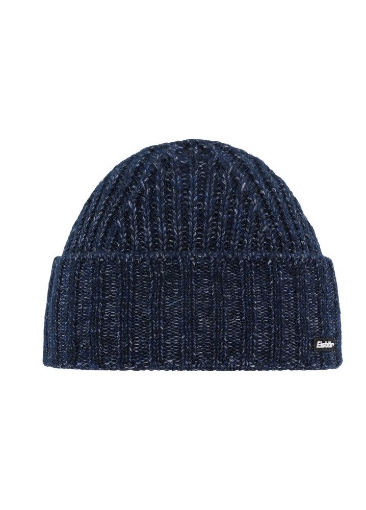 Beanie Basso - Rippstruktur - dunkelblau