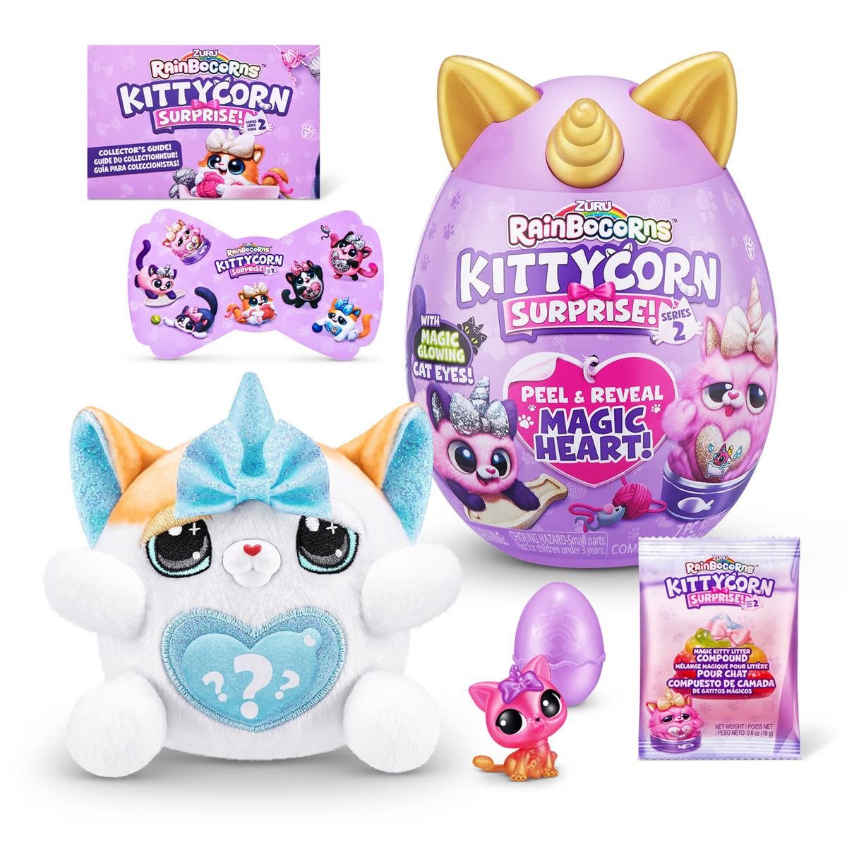 ZURU Plüschfigur Rainbocorns Kittycorn Surprise Serie 7 - Exotische Katze Mews