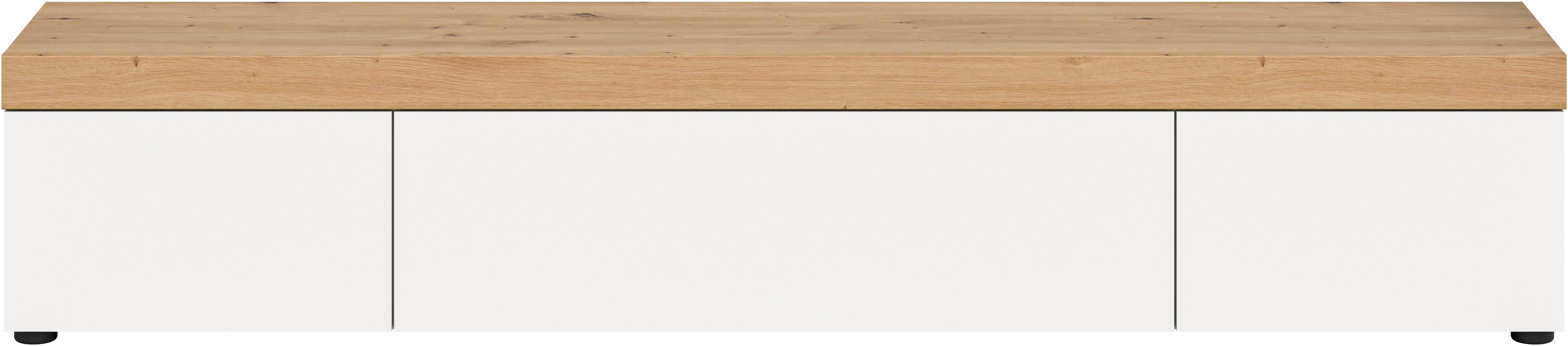 Home affaire Lowboard Svala, Breite 180 cm, 3 Klappen, 3 Fächer (1 St), 3 Klappen, Lowboard, TV-Möbel, Wohnschrank