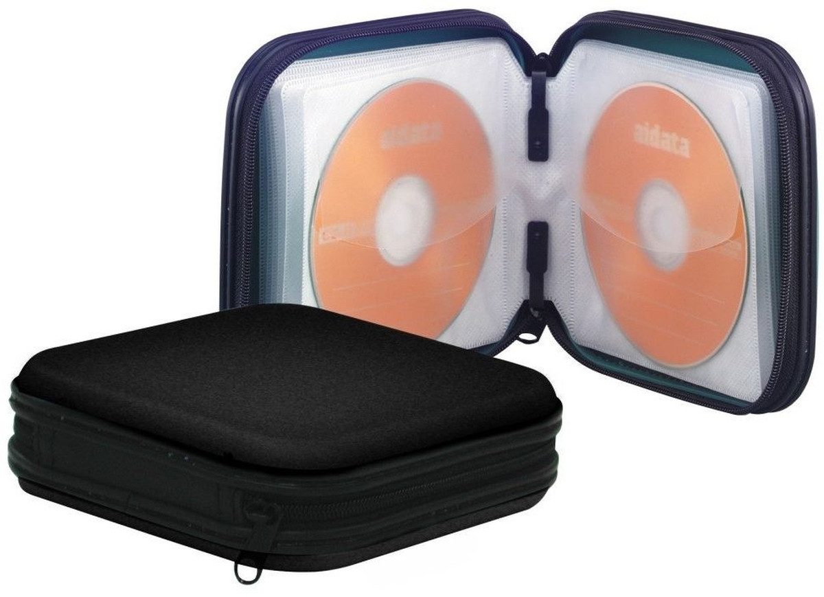 Connect Aufbewahrungsbox CD-Tasche für 24 CD/DVD Nylon schwarz
