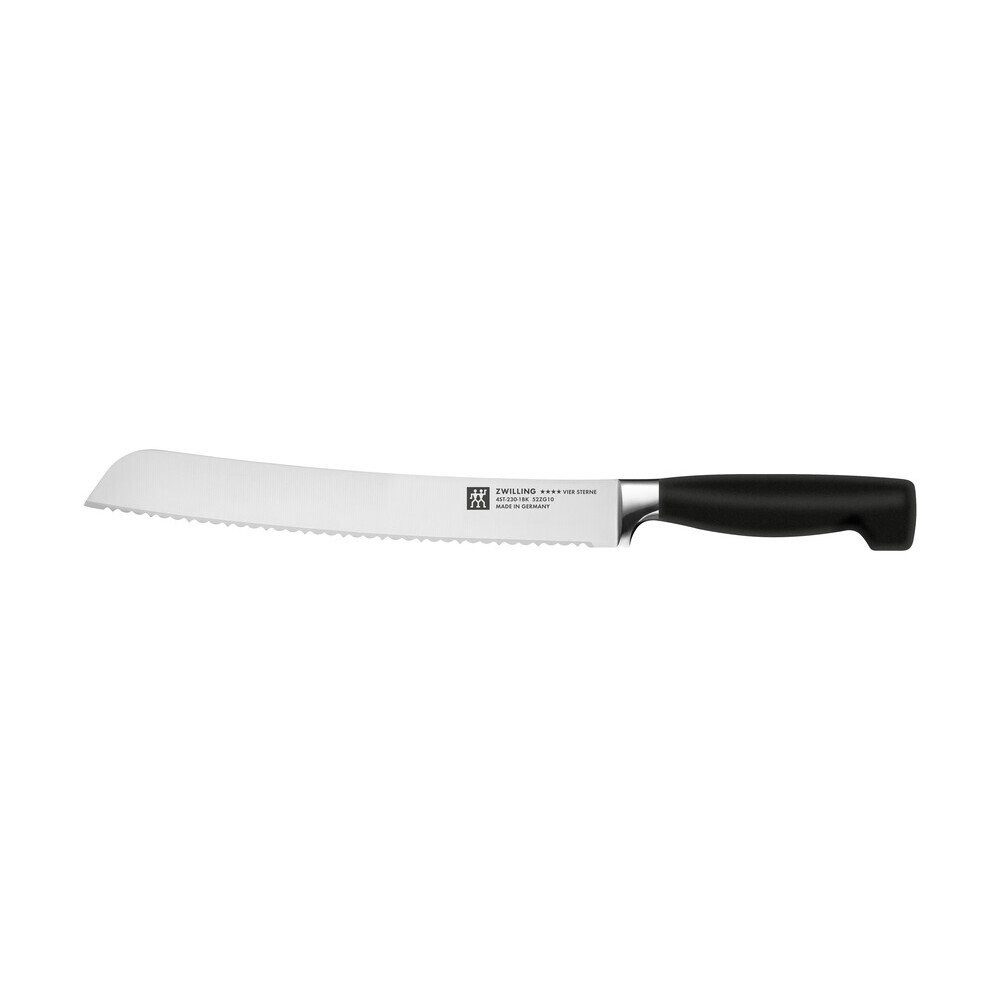 Zwilling Brotmesser Vier Sterne Brotmesser 23 cm schwarz, Vier Sterne Brotmesser, 35,50cm, schwarz