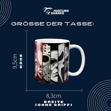 Hustling Sharks Tasse Hustling Sharks® Tasse mit Horrormotiv - Scary Ones - Geschenk, 330 ml