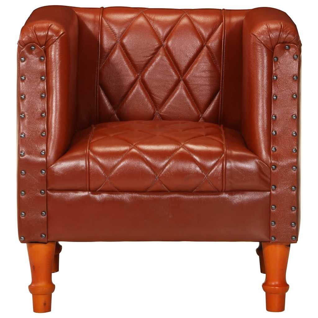 vidaXL Sessel Sessel Braun Echtes Ziegenleder (1-St)