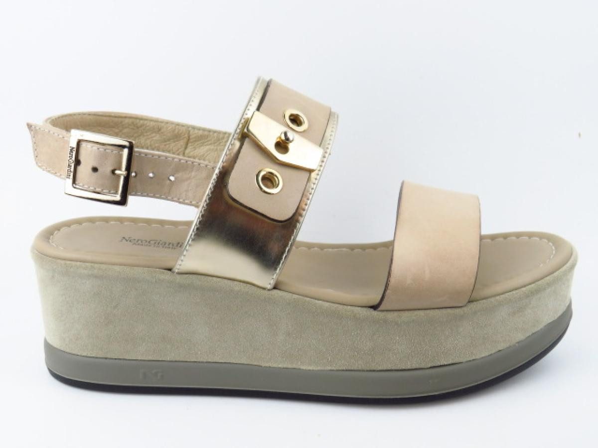 Nero Giardini Plateau Sandale champangn Sandalette