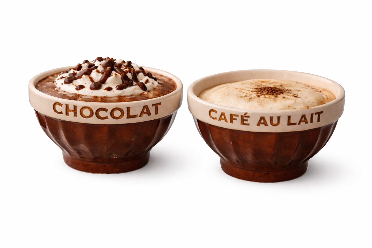 AnticLine Tasse 2er Schüssel Set Antic Line für CHOCOLAT oder CAFE AU LAIT SEB16771, Steinzeug