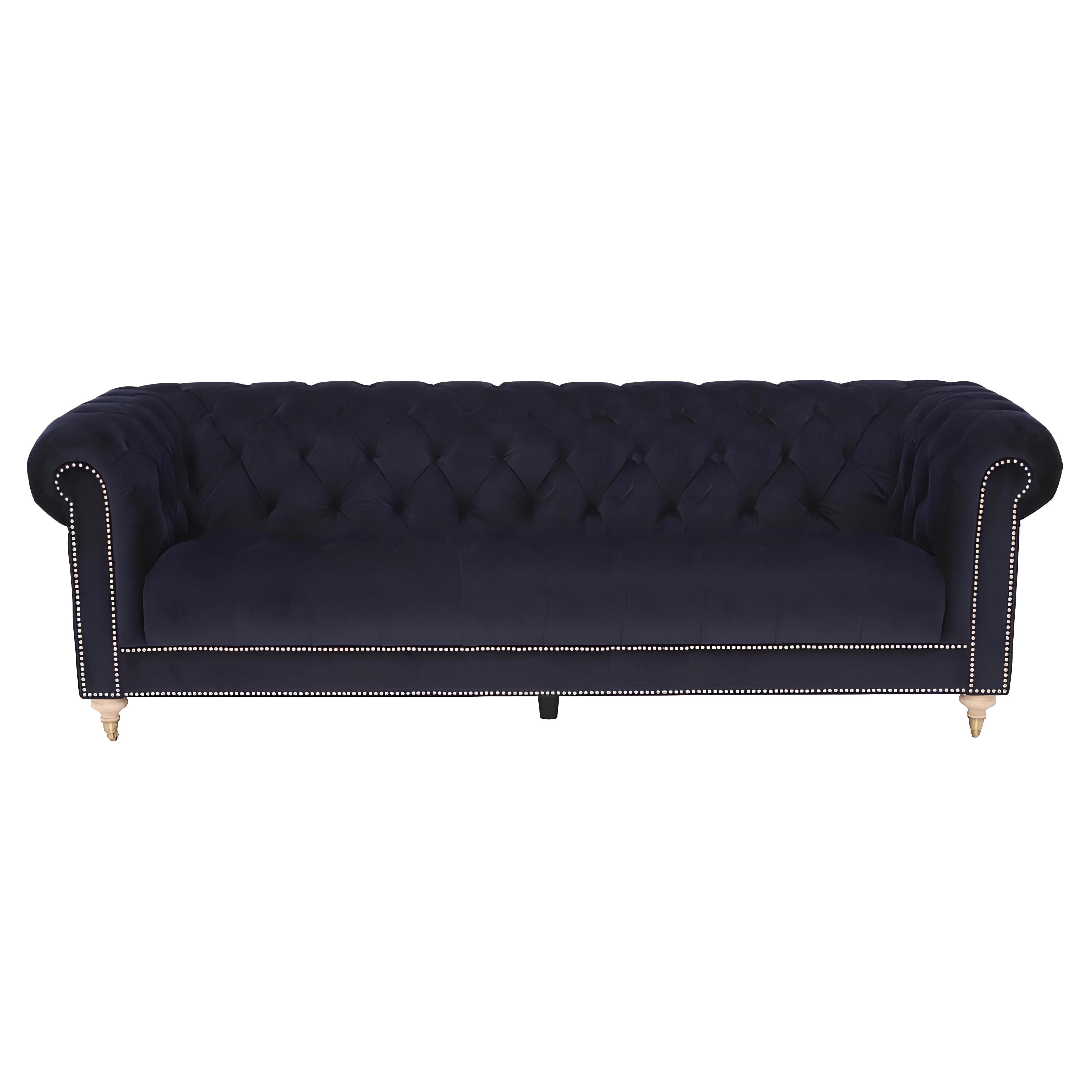 Xlmoebel Sofa Luxus Barock Rokoko Sofa in edlem Textil und Leder, 1 Teile, Hergestellt in Europa