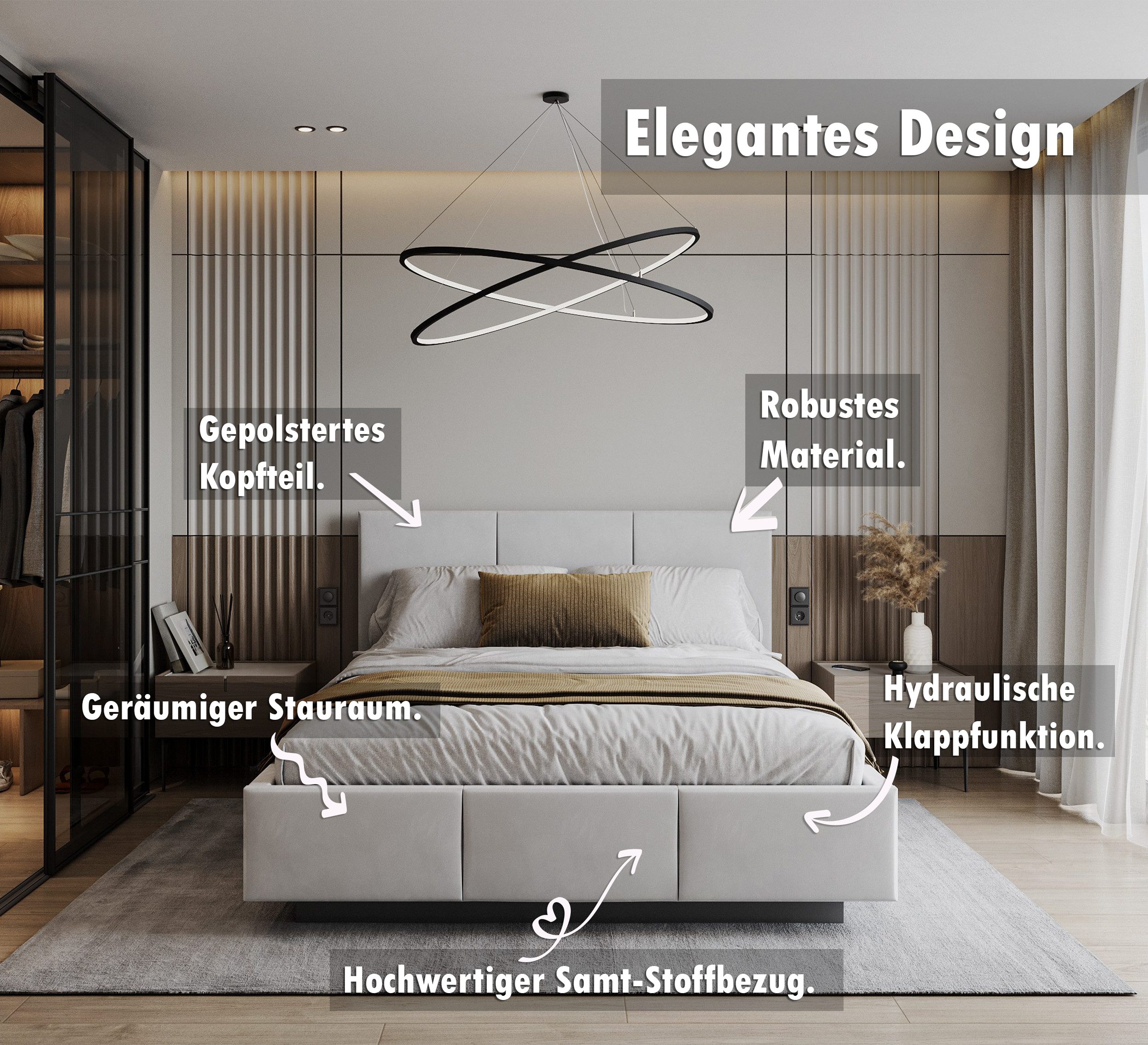 thematys Polsterbett Stauraumbett mit Bettkasten 90x200, 120x200, 140x200, günstig online kaufen