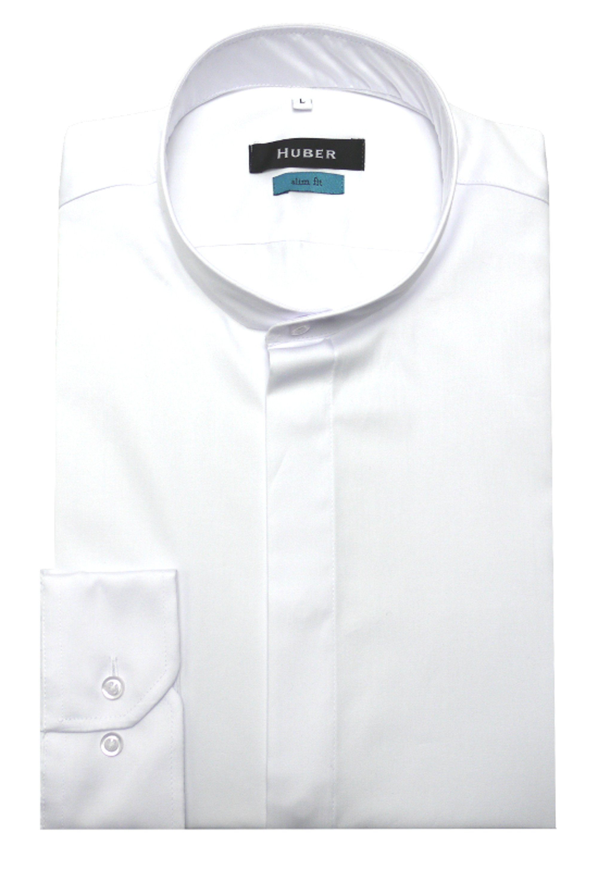 Huber Hemden Langarmhemd »HU0328« Slim Fit, Stehkragen, Verdeckte Knopfleiste, Regular Fit