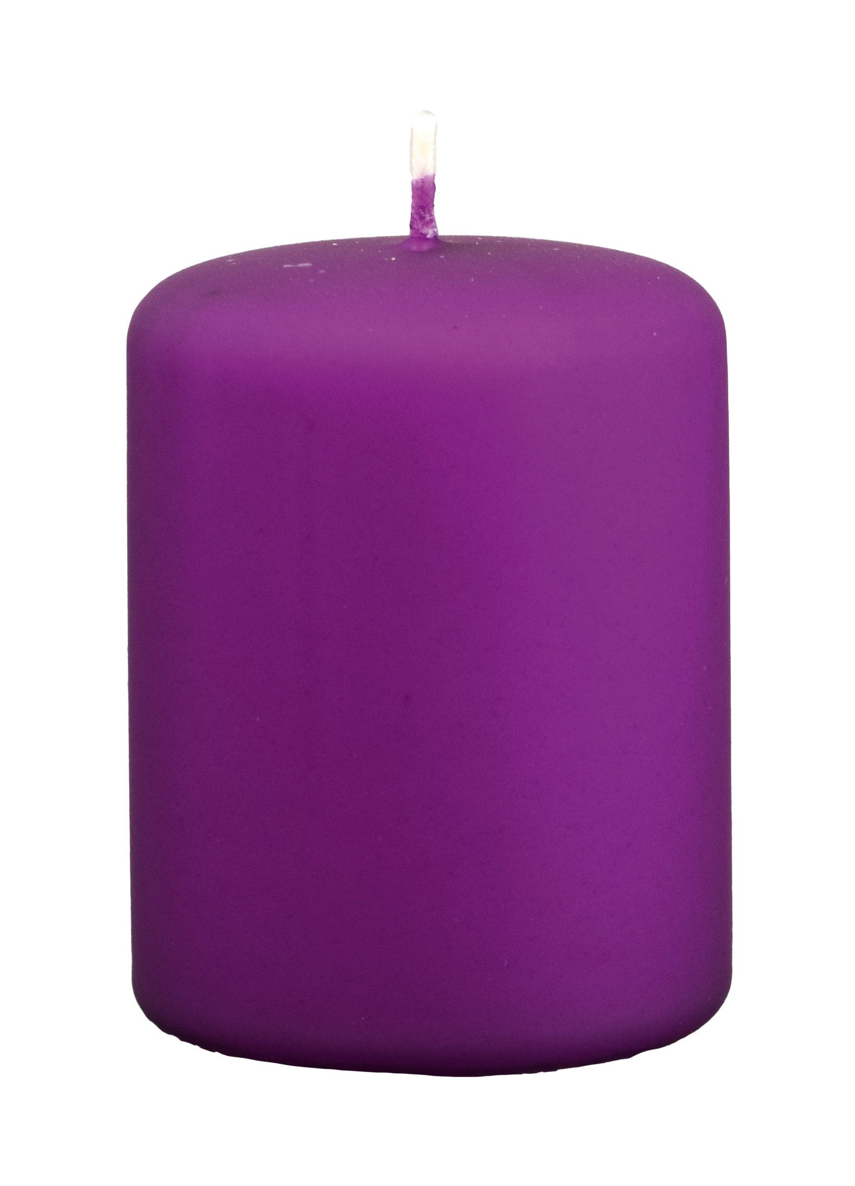 Kopschitz Kerzen Stumpenkerze Stumpenkerzen Samt-Lack Purple Lila 4er Set