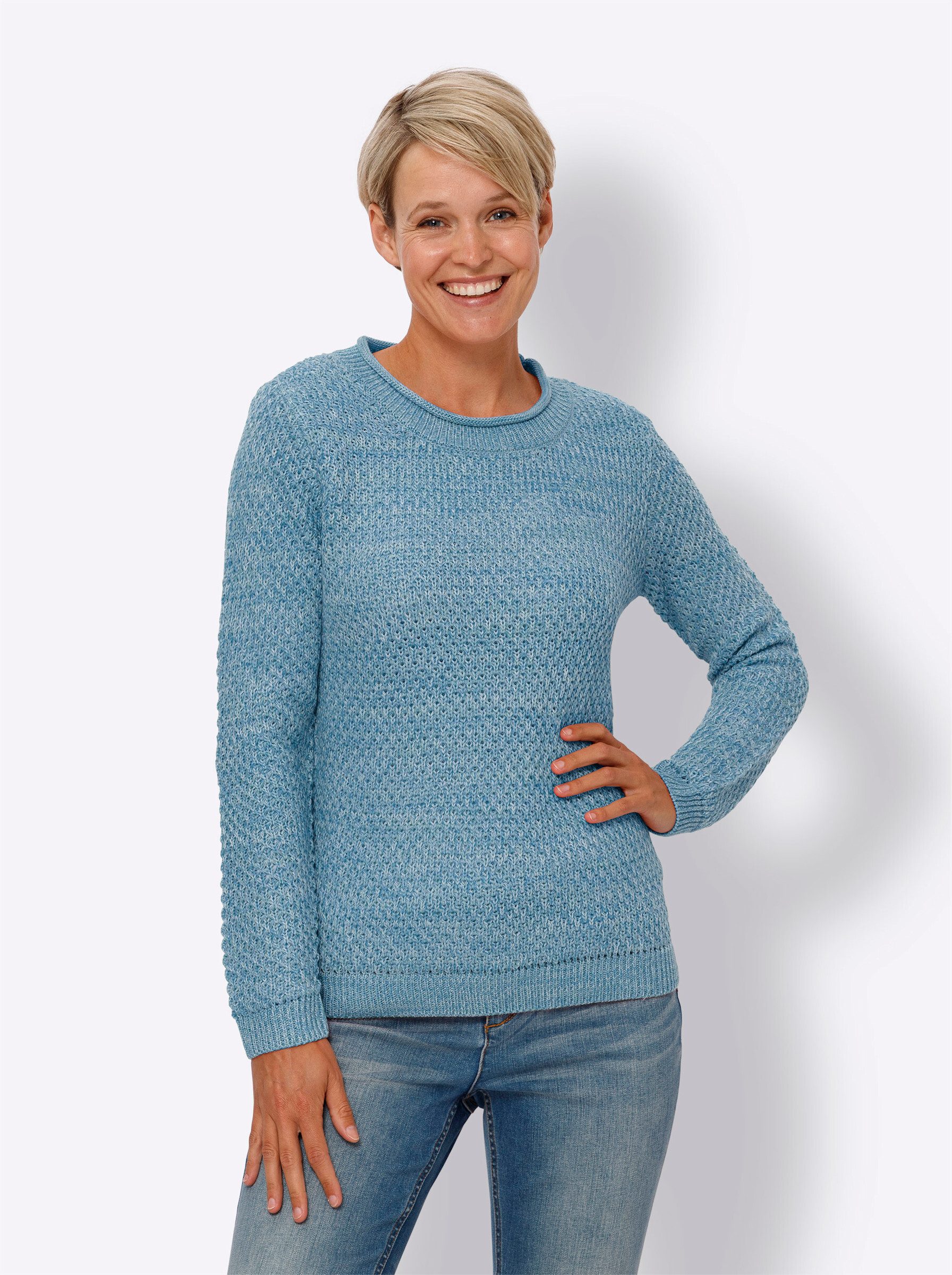 Strickpullover Rundhalspullover