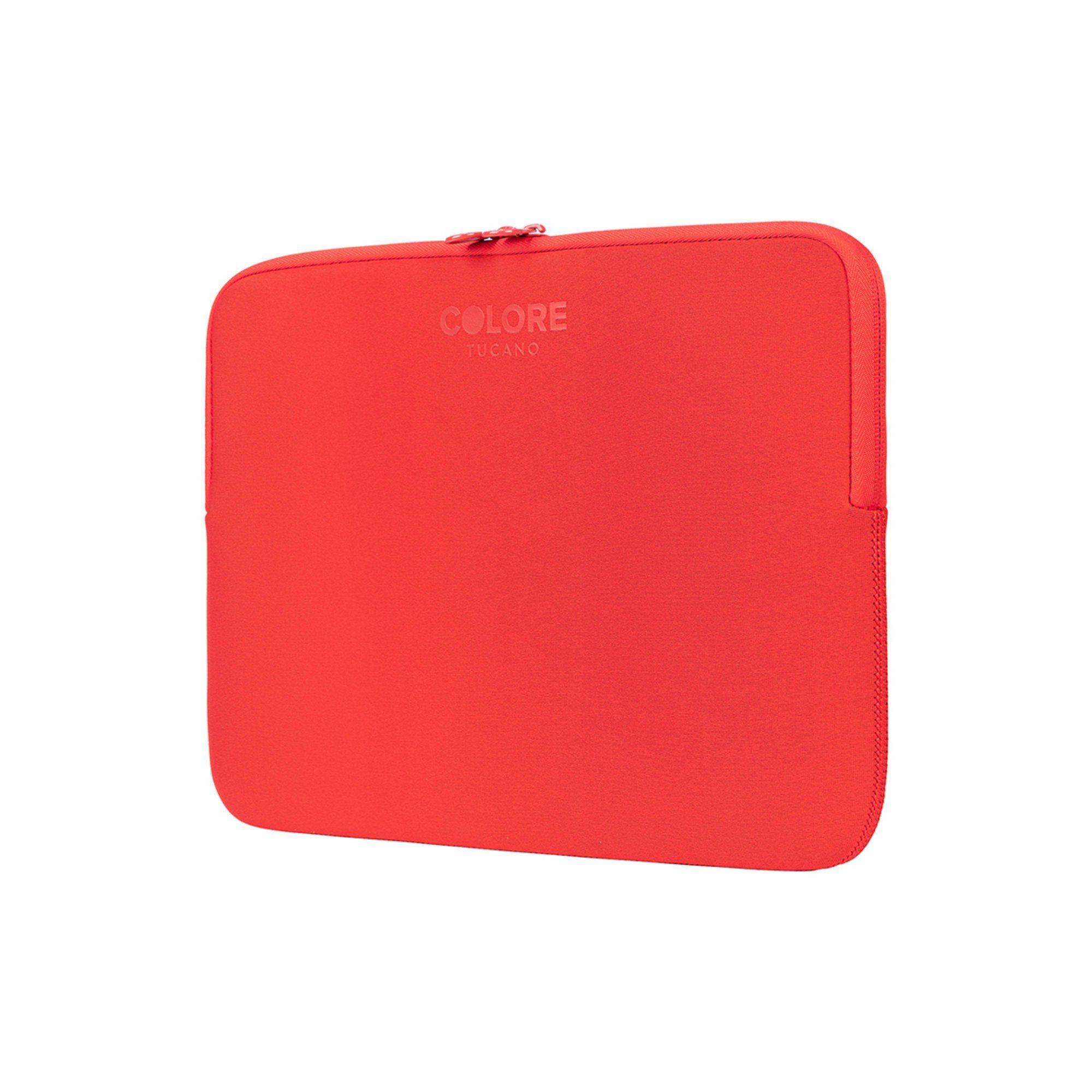Tucano Laptop-Hülle Second Skin Colore, Neopren Schutzhülle, Rot 13 Zoll, Notebooks von 13 - 14 Zoll