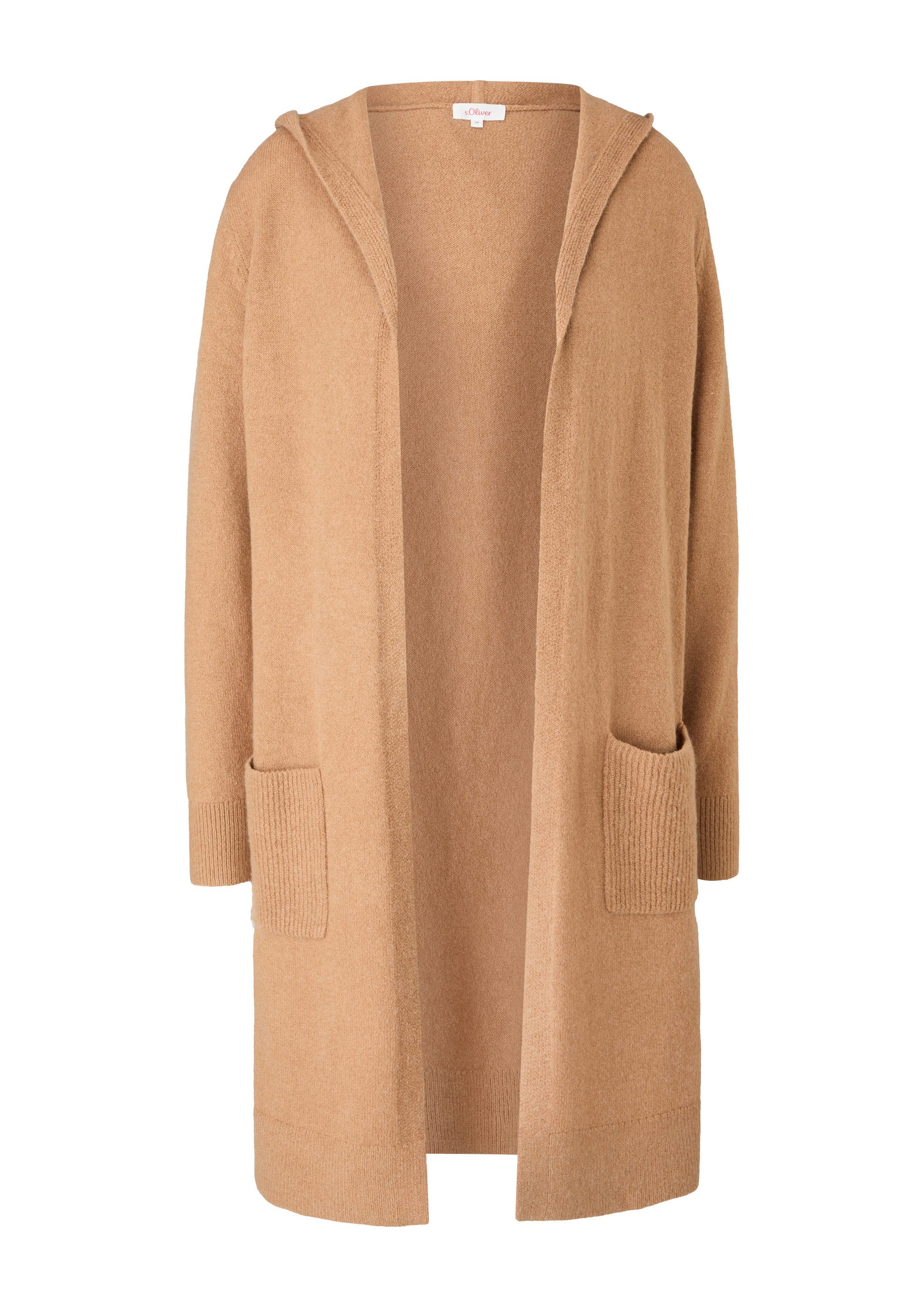 s.Oliver Cardigan Strickjacke Long-Cardigan mit Kapuze günstig online kaufen