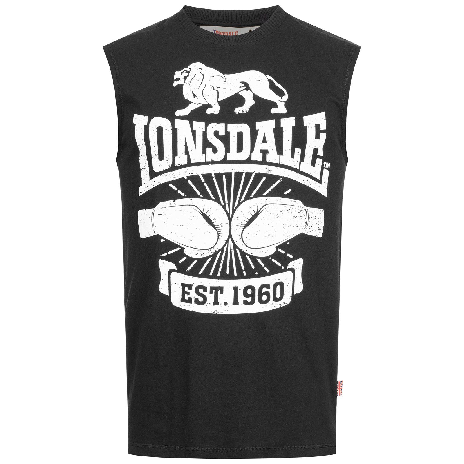 Erwachsene Herren Cleator Lonsdale black T-Shirt Lonsdale Tanktop