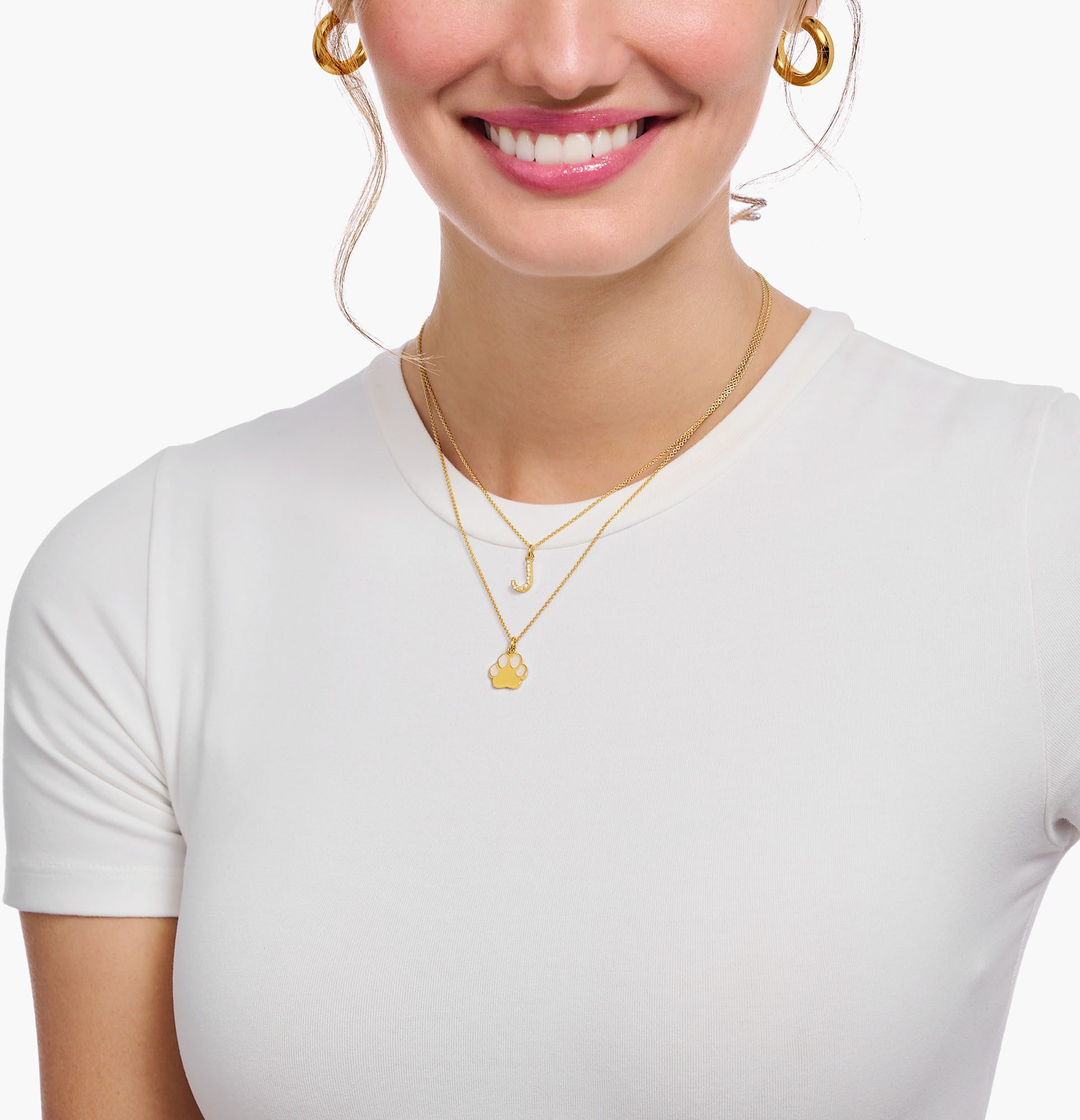 THOMAS SABO Kette mit Anhänger Buchstab...