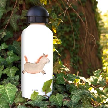 Mr. & Mrs. Panda Trinkflasche Pferd Springen - Weiß - Geschenk, Jungs, Pony, Landwirtin, Kindertrin, Bruch- und auslaufsicher
