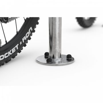 Dreifke Fahrradständer Fahrrad Anlehnbügel 9141, Stahl verzinkt, zum Aufdübeln, B2000mm, für 2 Fahrräder