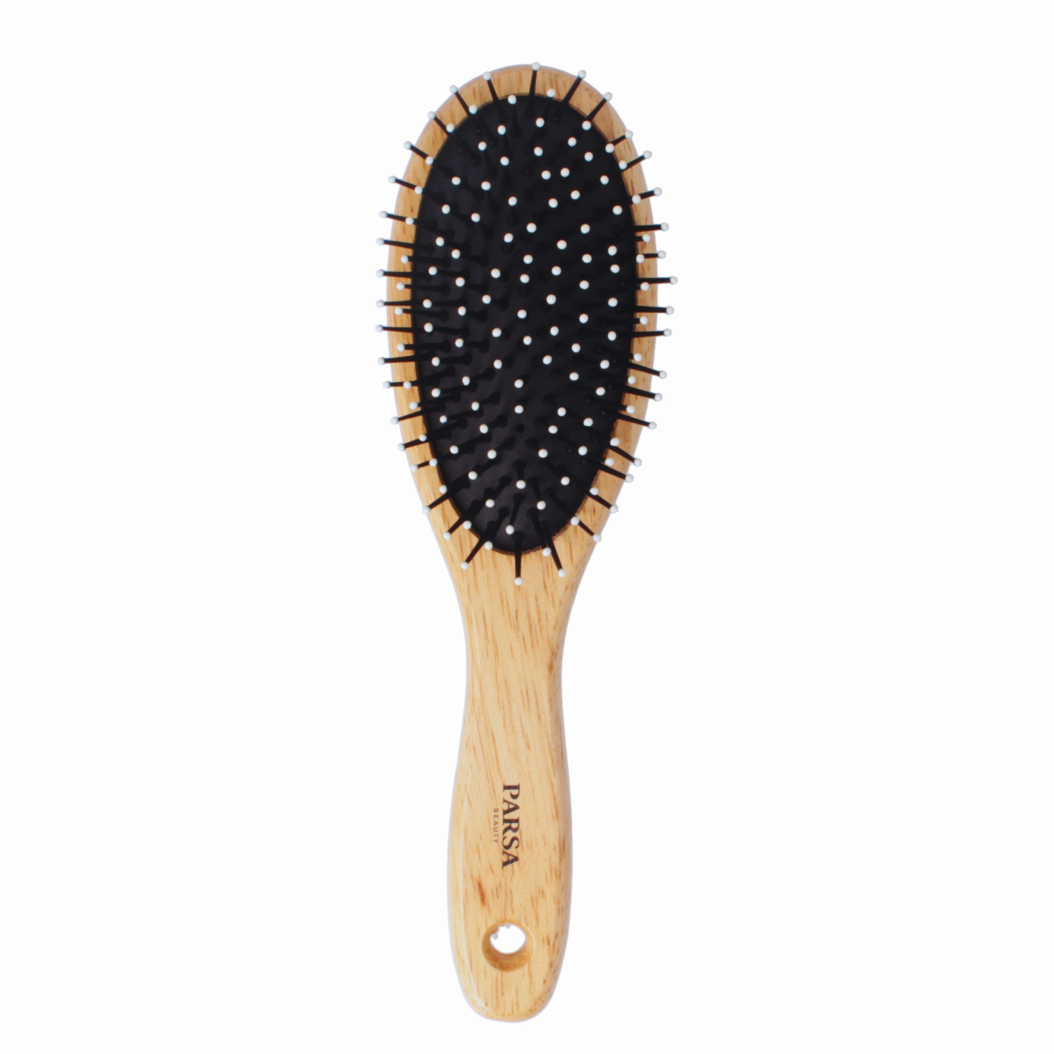 PARSA Beauty Haarbürste Essential Holz-Haarbürste Oval, Nachhaltige Pflege & Sanftes Entwirren