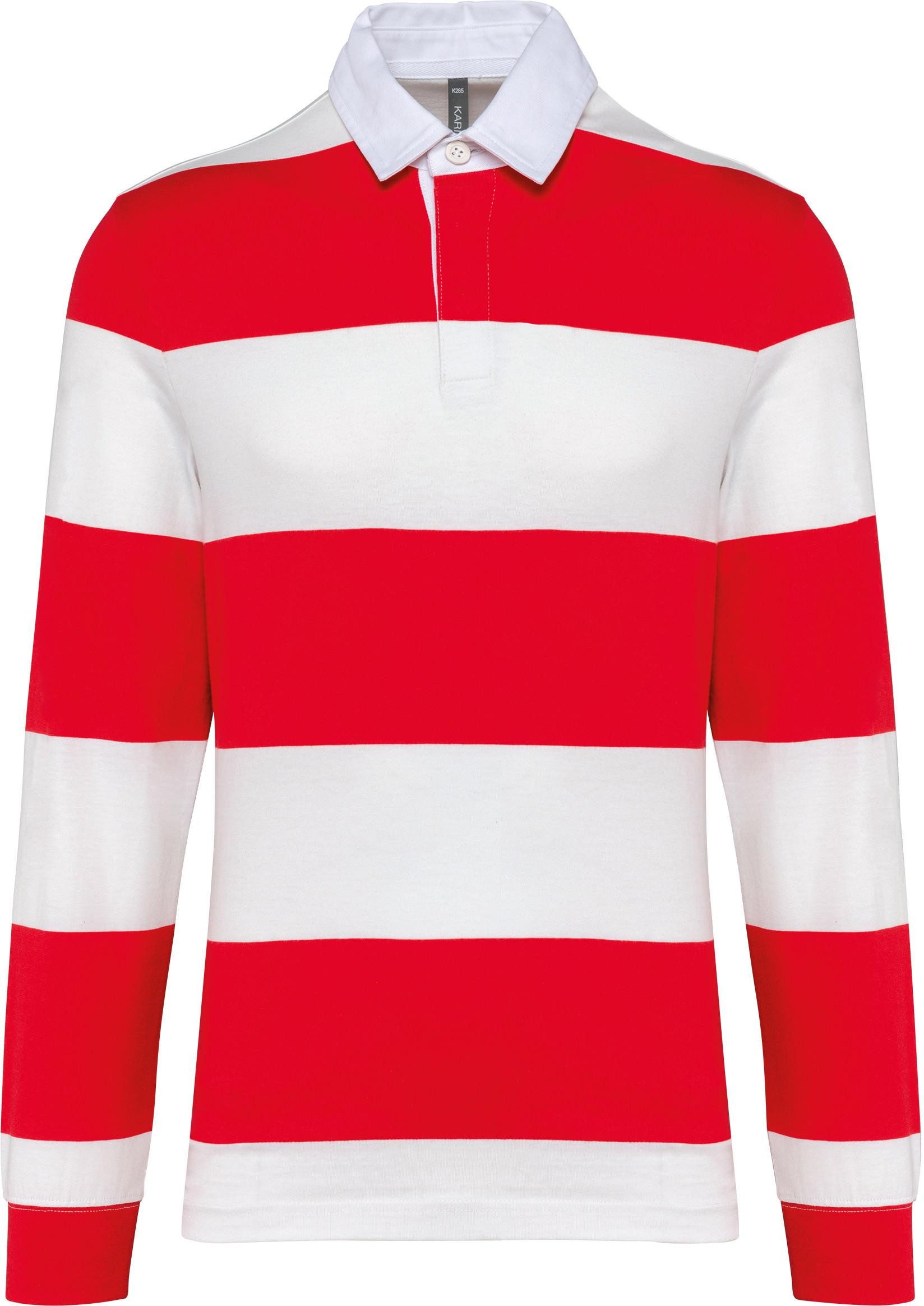 Kariban Langarm-Poloshirt Gestreiftes Polohemd mit langen Ärmeln, Unisex günstig online kaufen