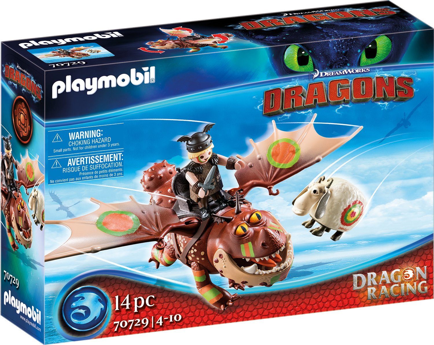 Image of PLAYMOBIL® Dragons - Dragon Racing: Fischbein und Fleischklops 70729