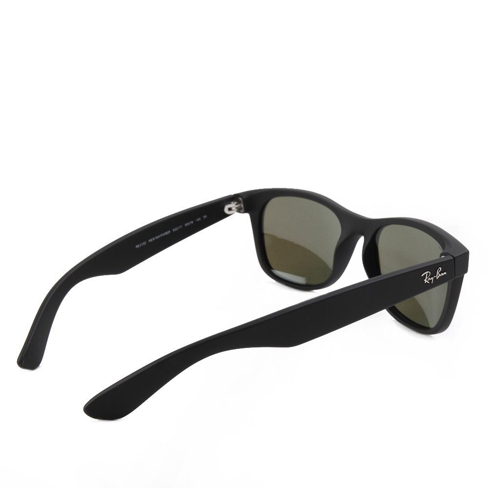 Ray-Ban Sonnenbrille Ray-Ban New Wayfarer RB2132 622/17 Rubber Black Grey Mirrored Blue