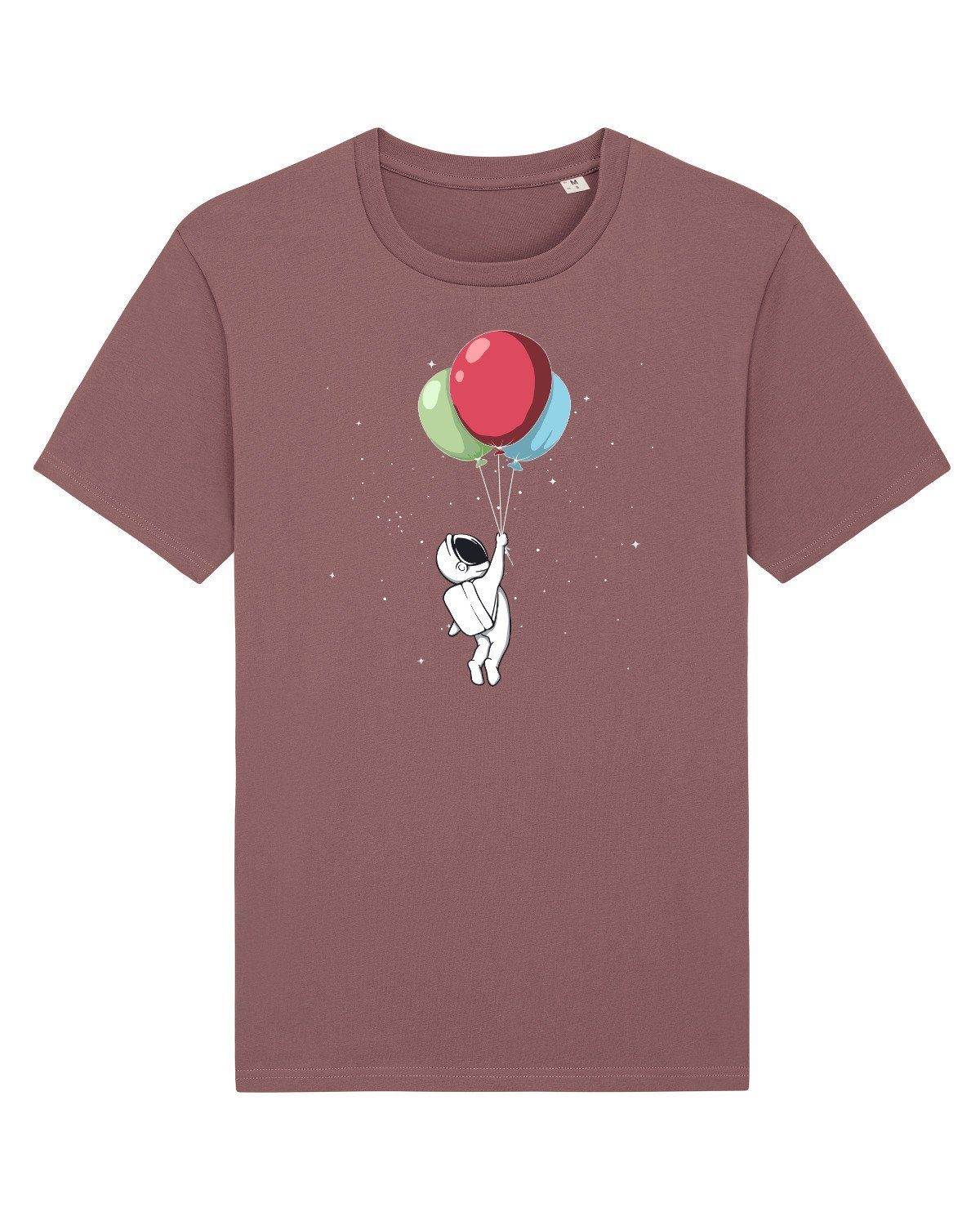 Balloon Little Print-Shirt Kaffa (1-tlg) Apparel Astronaut Coffee wat?