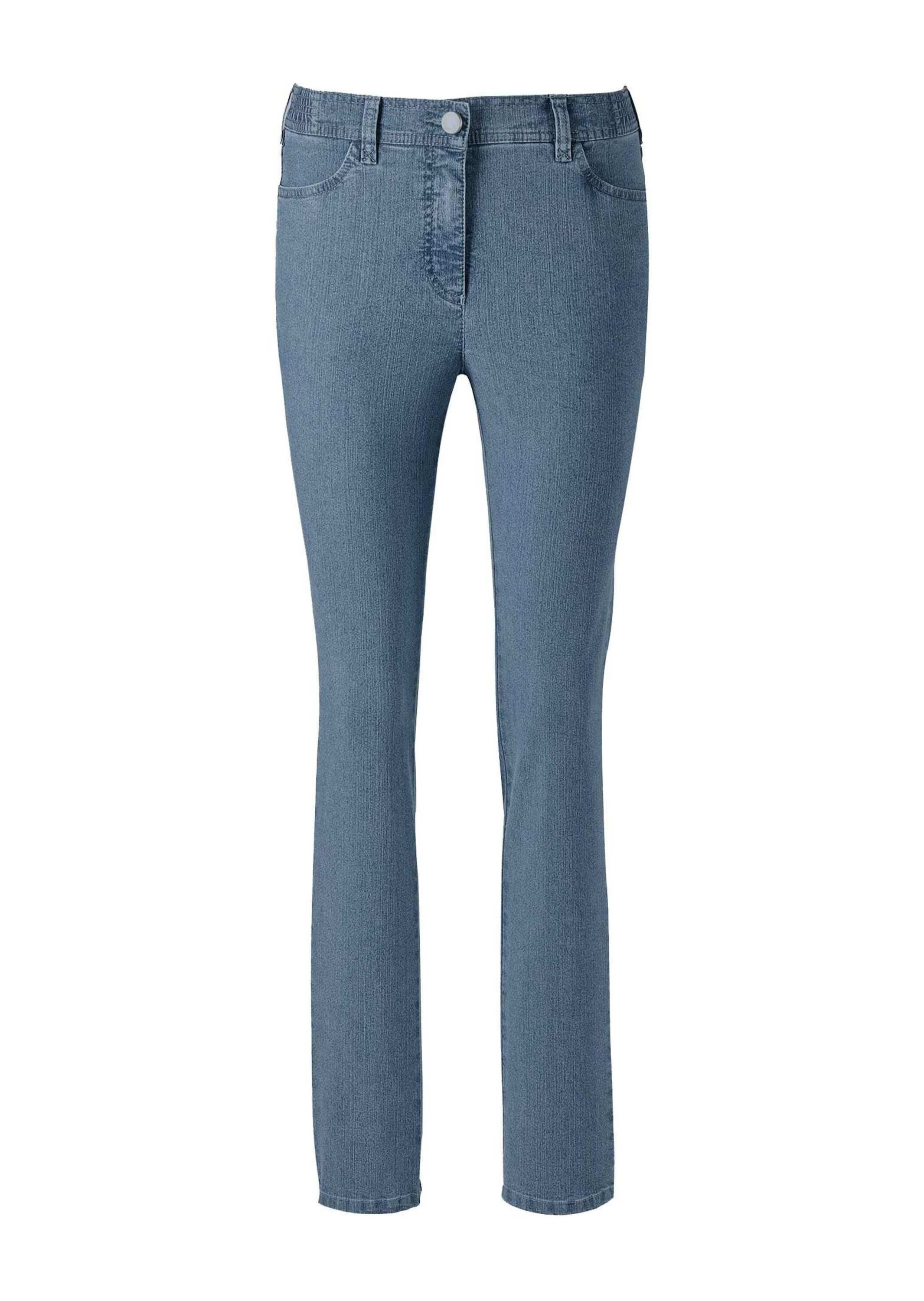 hellblau Klassische GOLDNER Jeans Jeanshose Bequeme Kurzgröße: ANNA
