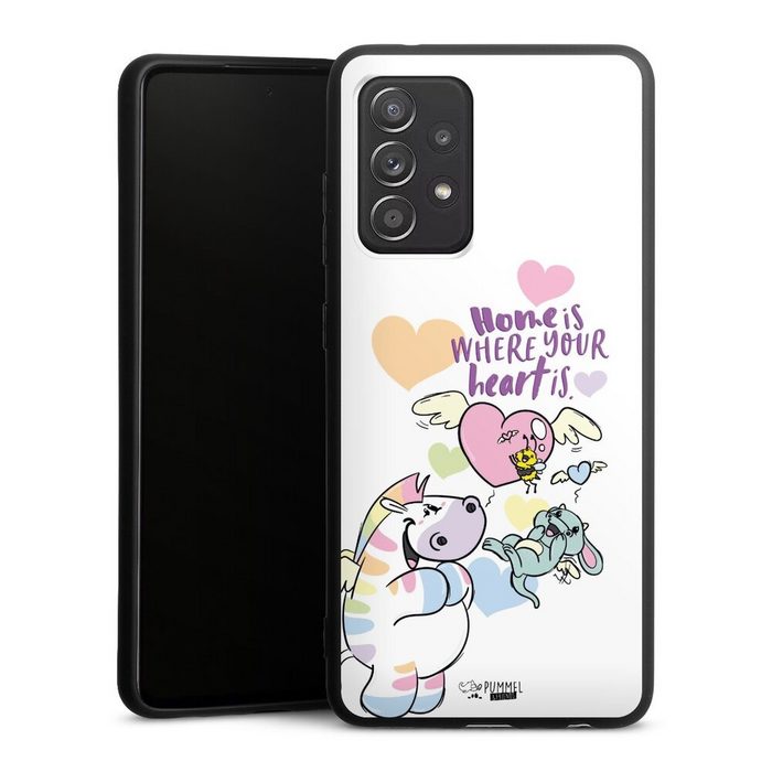 DeinDesign Handyhülle Zebrasus Home Is Where Your Heart Is Samsung Galaxy A52 5G Silikon Hülle Premium Case Handy Schutzhülle