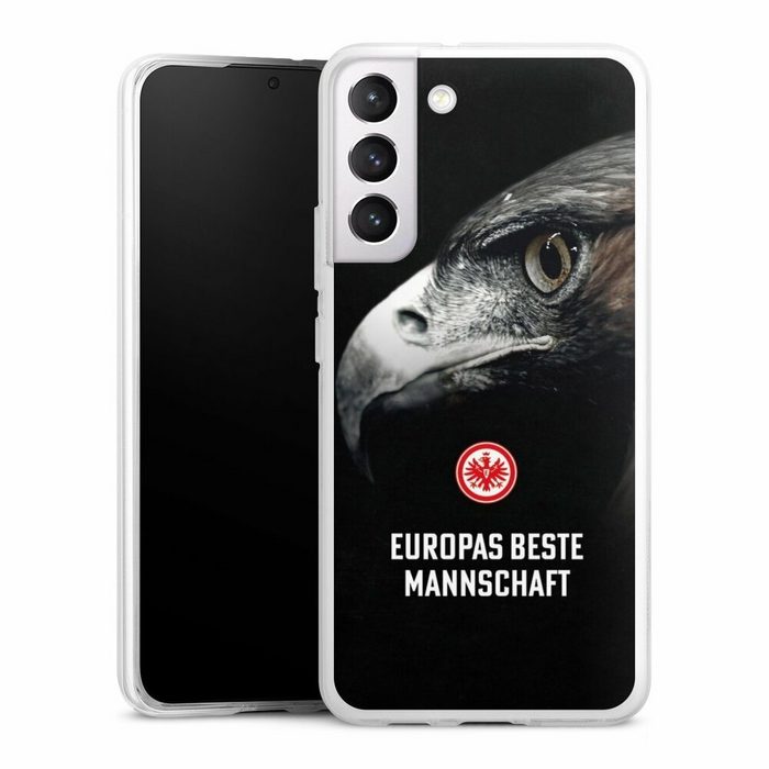 DeinDesign Handyhülle Eintracht Frankfurt Offizielles Lizenzprodukt Europameisterschaft Samsung Galaxy S22 Plus Silikon Hülle Bumper Case Handy Schutzhülle