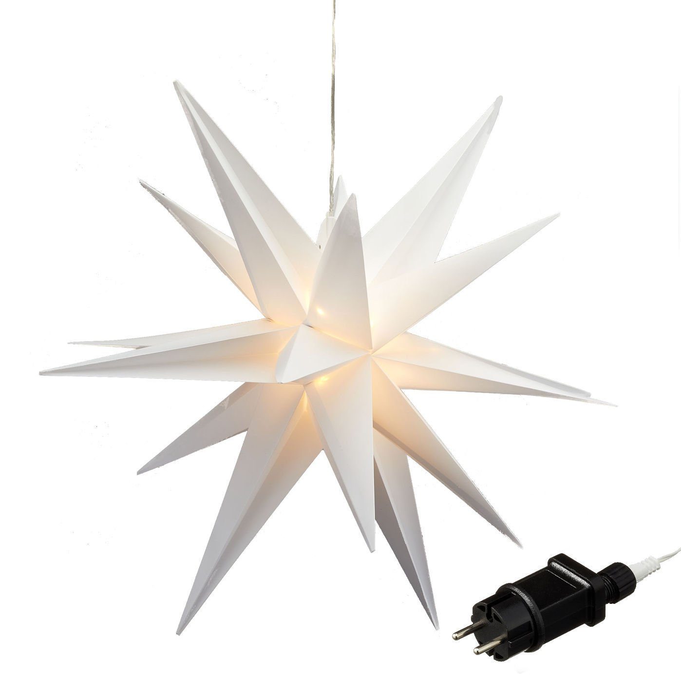 Spetebo LED Stern Deko Leuchte Outdoor - Stern aus Kunststoff, LED,  warmweiss, Advent, Weihnachten, Beleuchtung, Fensterdeko