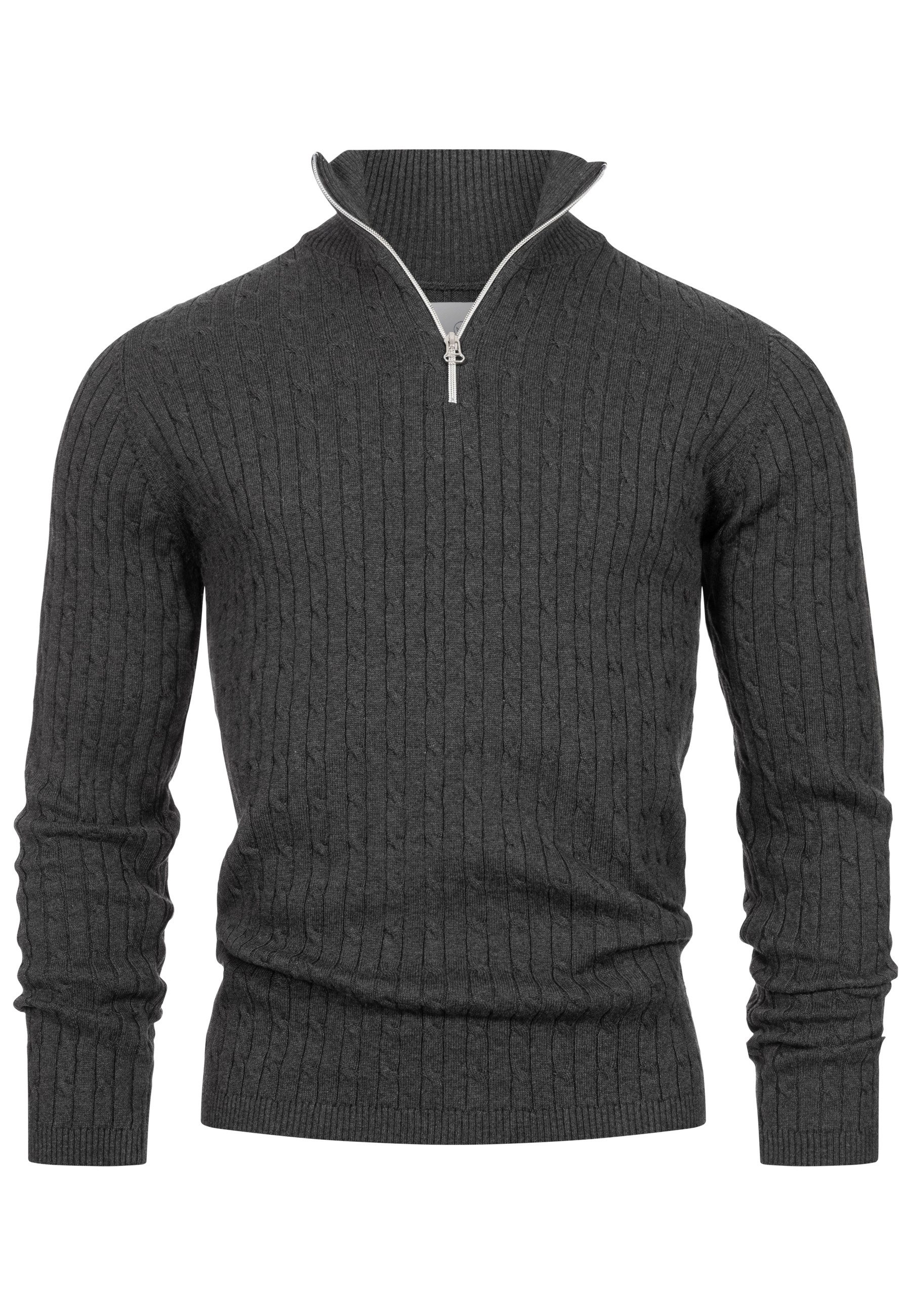 Strickpullover Herren KSCable Half-Zip Pullover Herrenpullover