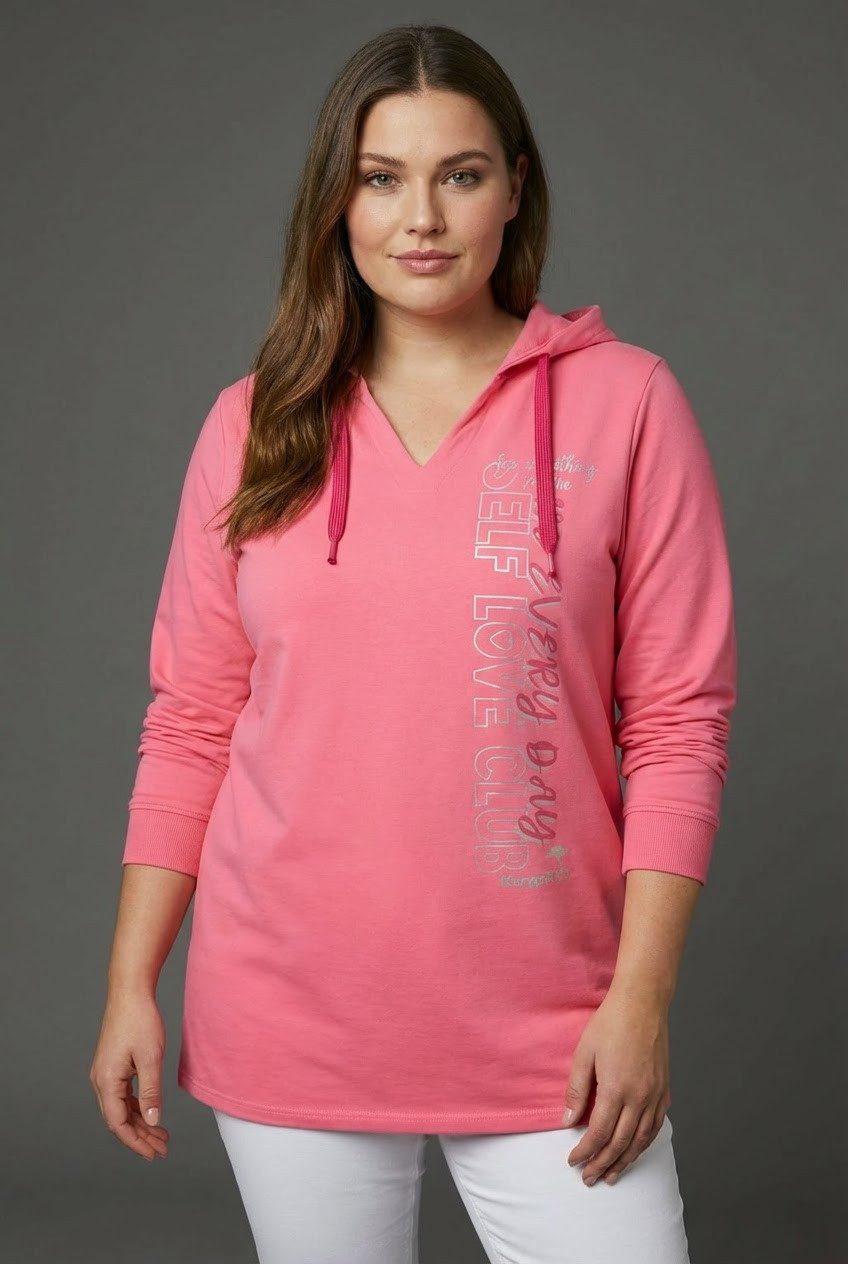 KangaROOS Kapuzensweatshirt casual Stil, mit Kapuze, bequeme Passform, große Größen