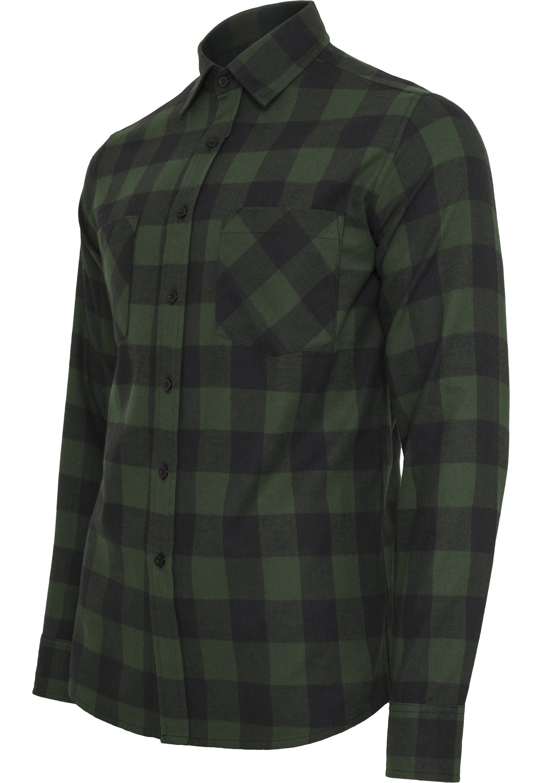 URBAN CLASSICS Kurzarmshirt Urban Classics Herren Checked Flanell Shirt (1-tlg)