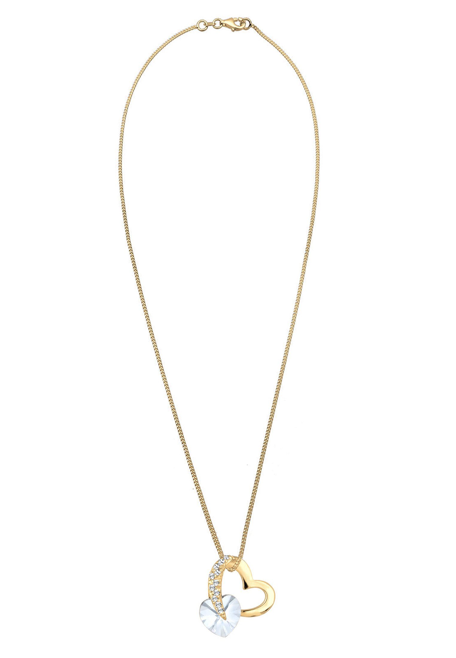 Elli Collierkettchen Herz Anhänger 925 Silber, mit Kristallen von Swarovski®