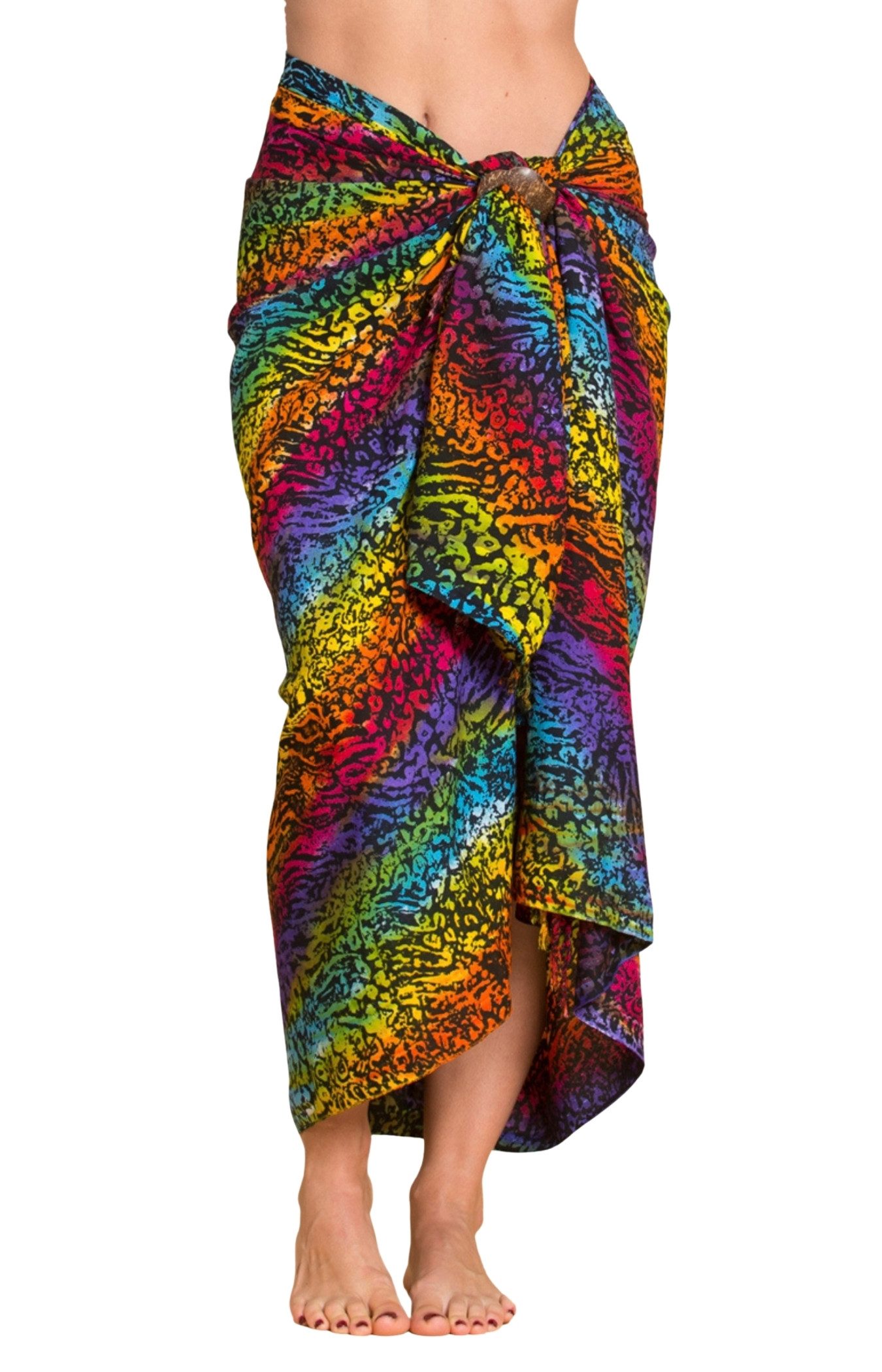 PANASIAM Sarong Pareo Tuch aus Viskose - blickdichtes Unisex Strandtuch & Wickelkleid, Viskose, in Größe L & XL - Wickelrock oder Bikini Cover-up für Damen & Herren