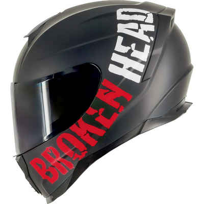Broken Head Motorradhelm BeProud Sport Rot (Mit Schwarzem Visier), Hochwertiges Design