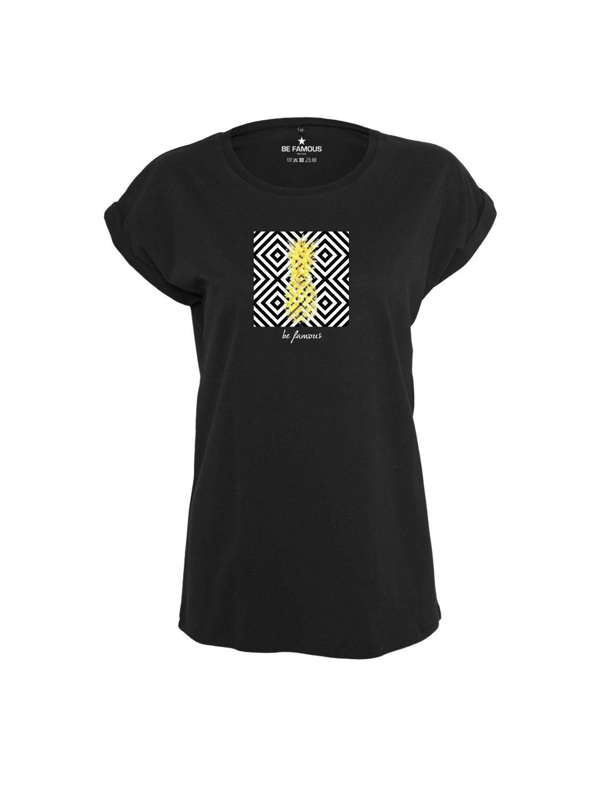 Be Famous Print-Shirt Classic Roll Up ETHNOAN (1-tlg., keine)