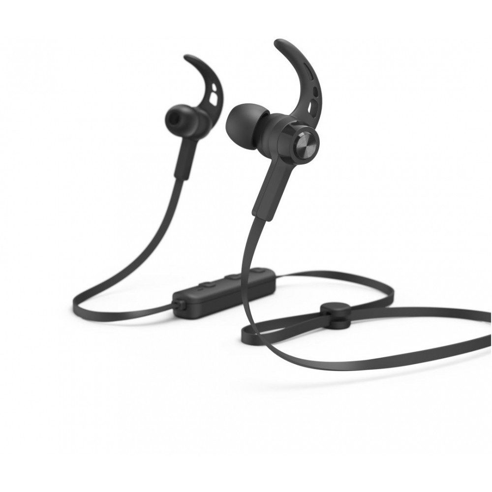 Hama Hama Freedom Run Bluetooth-Kopfhörer schwarz In-Ear-Kopfhörer (Vielseitige Funktionen für optimale Nutzung, Ja, unterstützt Sprachbefehle, 802.11ac, 802.11n, Ethernet, Wasserfest und stoßfest)