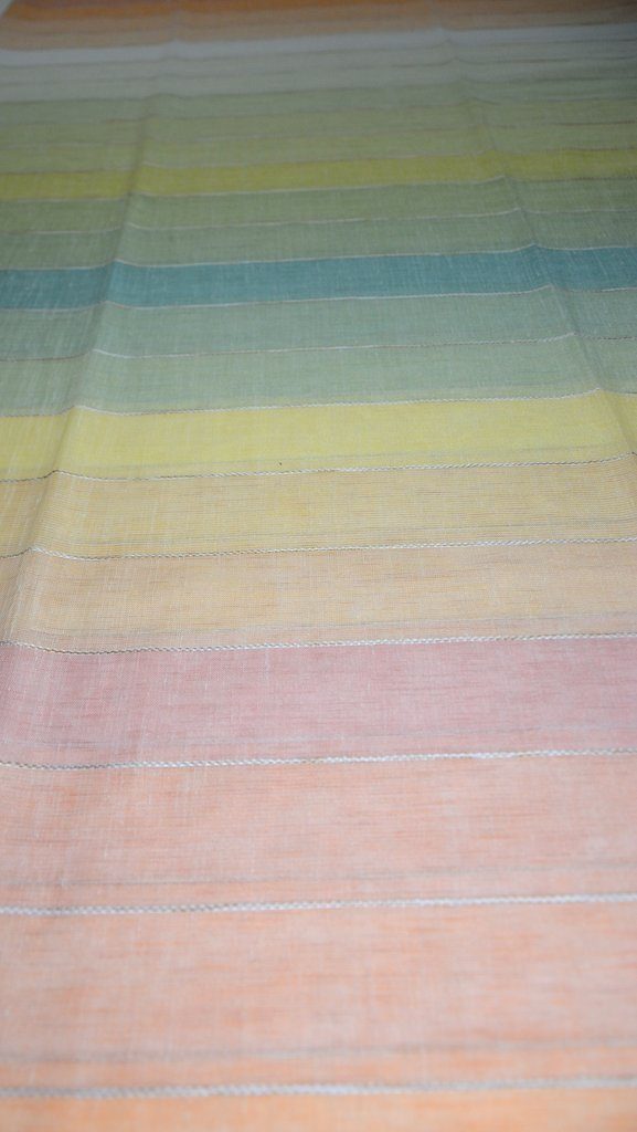 Gardine Schlaufenschal Farbverlauf Multicolor, Clever-Kauf-24,  halbtransparenter Vorhang