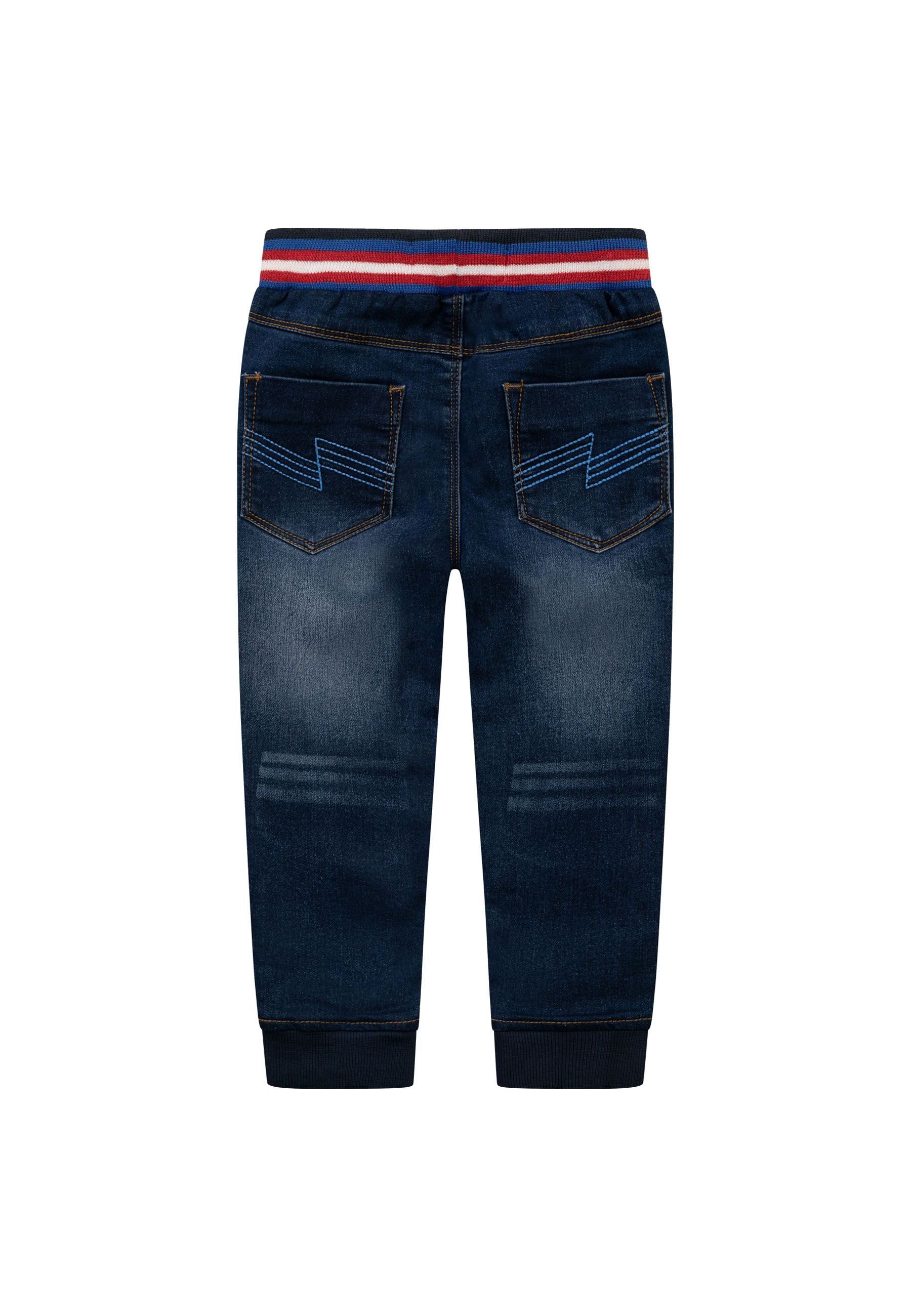 MINOTI Top Blau und gestrickte Denim-Jeans Hose T-Shirt (3m-3y) &