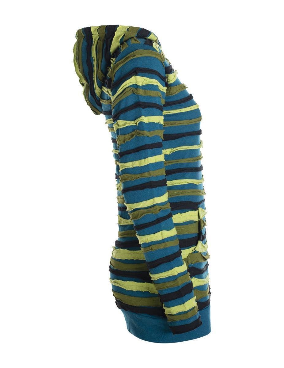 Vishes Kapuzenshirt Kapuzenpullover Hoodie mit Kapuze Streifen Kapuzenpulli, Kapuzensweater