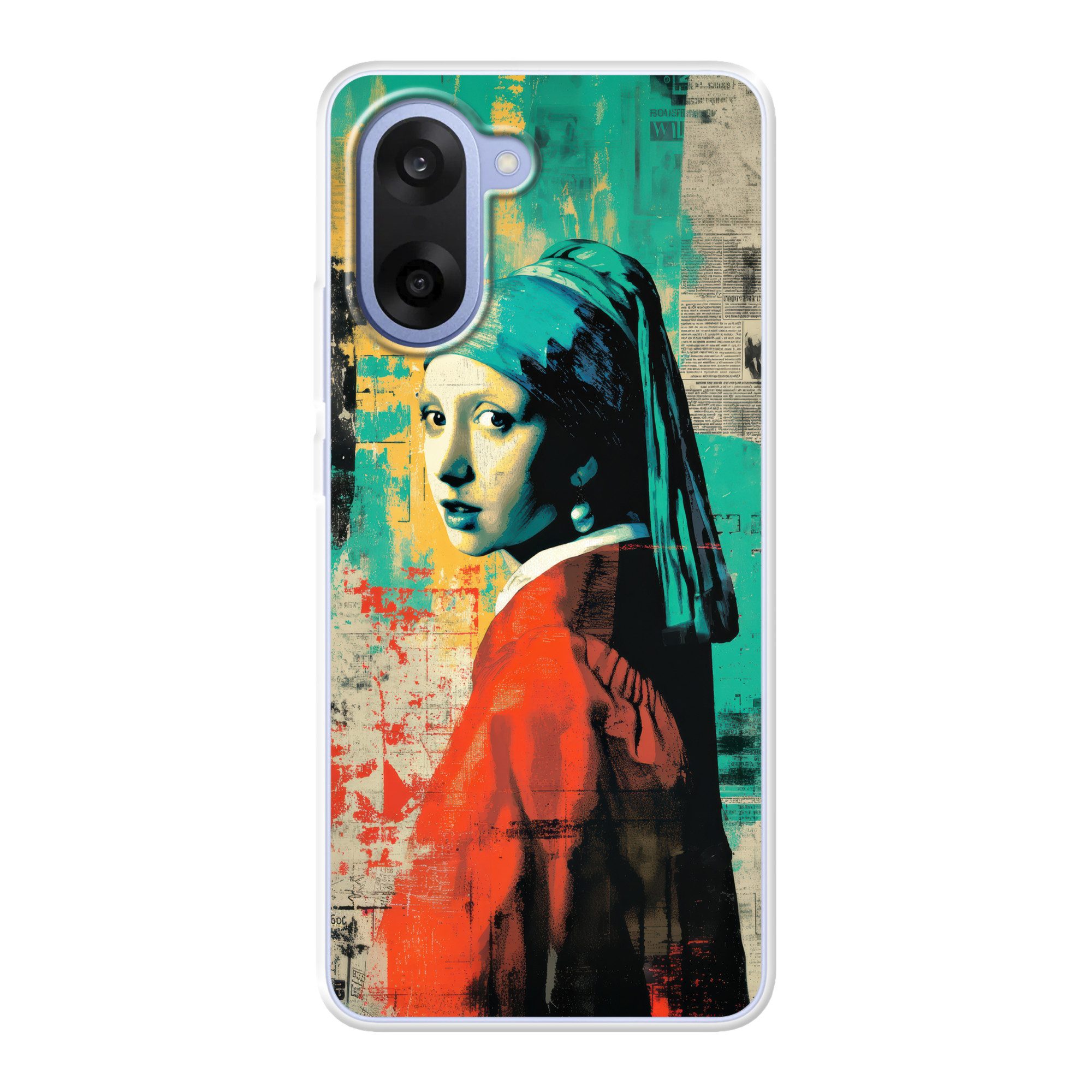 MuchoWow Handyhülle für OnePlus Nord CE5 Klassisch - Perlenohrring - Street Art Stil - Far, Phone Case, Silikon, Schutzhülle Dünn