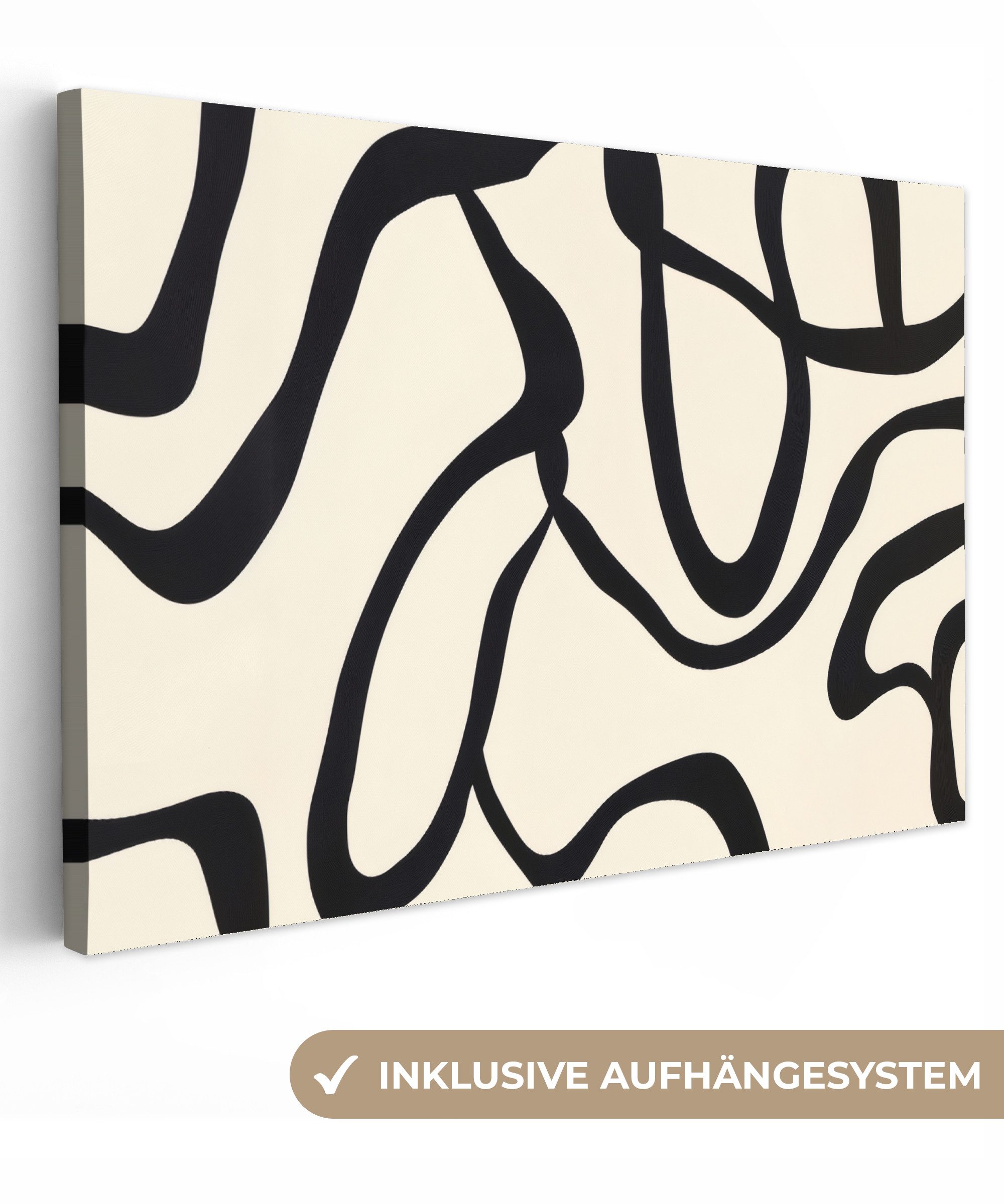 OneMillionCanvasses® Leinwandbild Abstrakt - Linien - Modern - Beige, Fotod günstig online kaufen