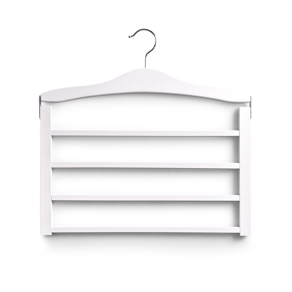 Zeller Present Schrankeinsatz Mehrfach-Hosenbügel, weiß, Buche, 38,5 x 32 cm