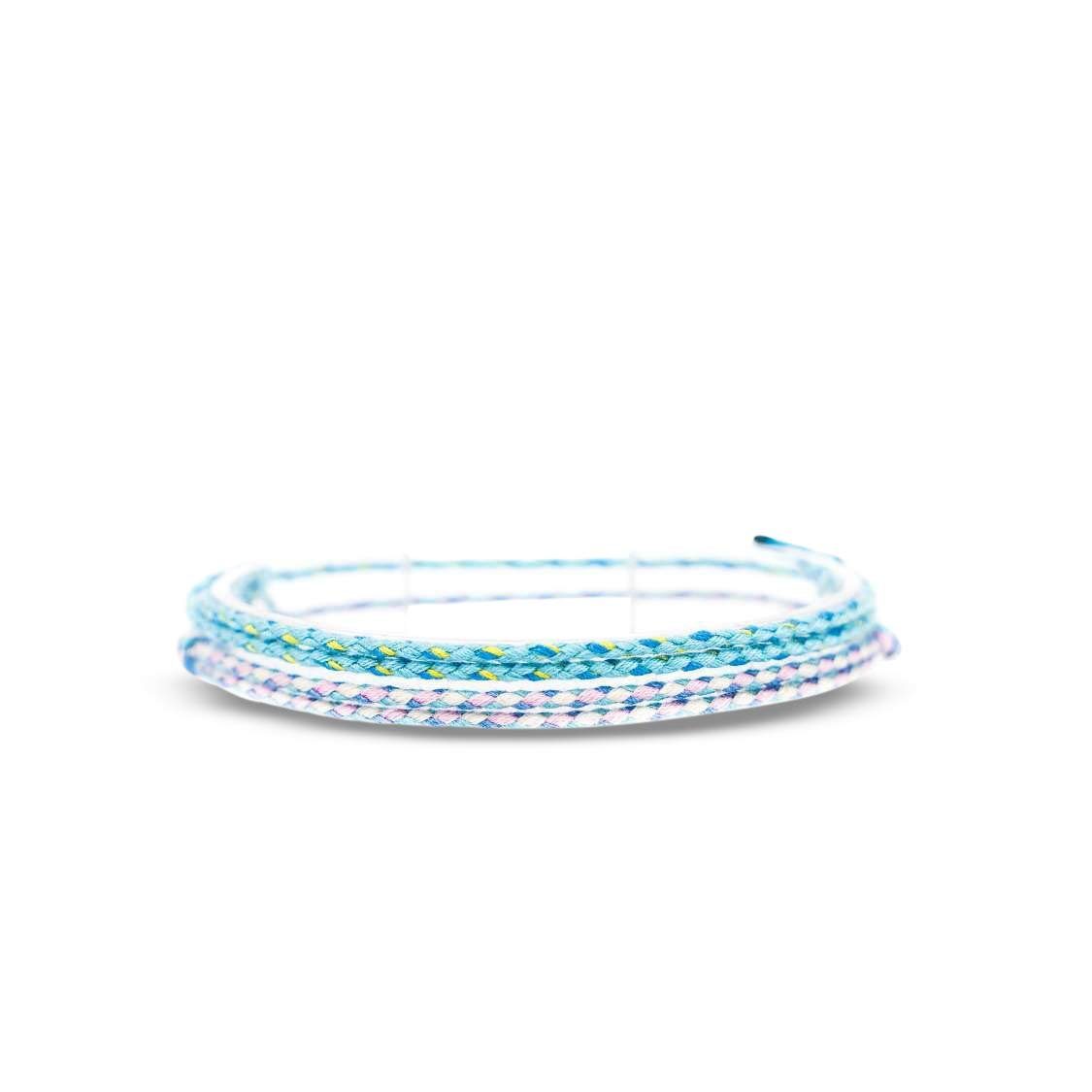 Made by Nami Fußketten Set Surfer Fußband 2er Set Boho Fußkettchen Baumwolle Damen & Mädchen (Set, 2), Unisex Verstellbar Wasserfest Geflochten