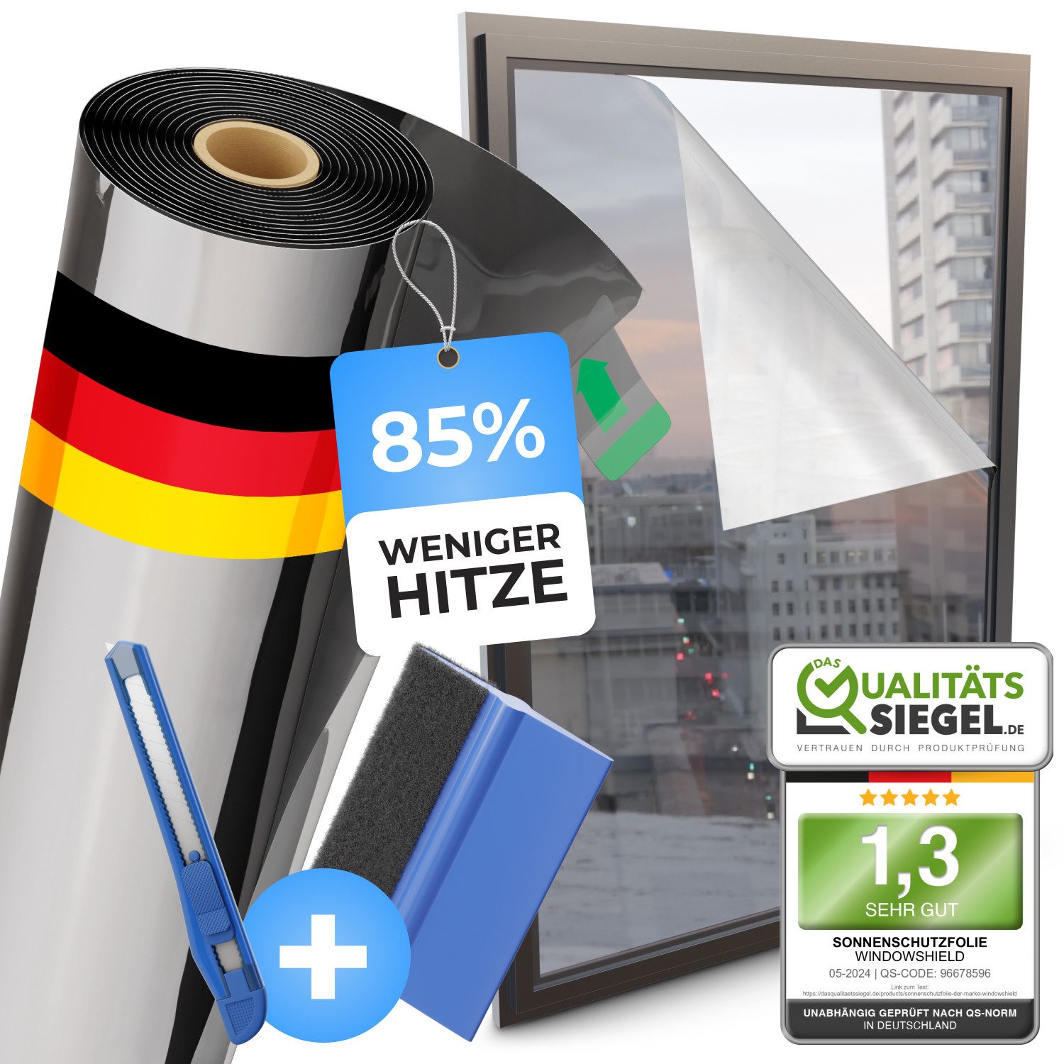 WindowShield Sonnenschutz-Fensterfolie, UV-Schutz Sonnenschutzfolie Fenster günstig online kaufen
